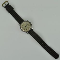 HERRENARMBANDUHR Geneva, Chronograph, Stahlgehäuse mit silbernem Zifferblatt, Stunden, Minuten,