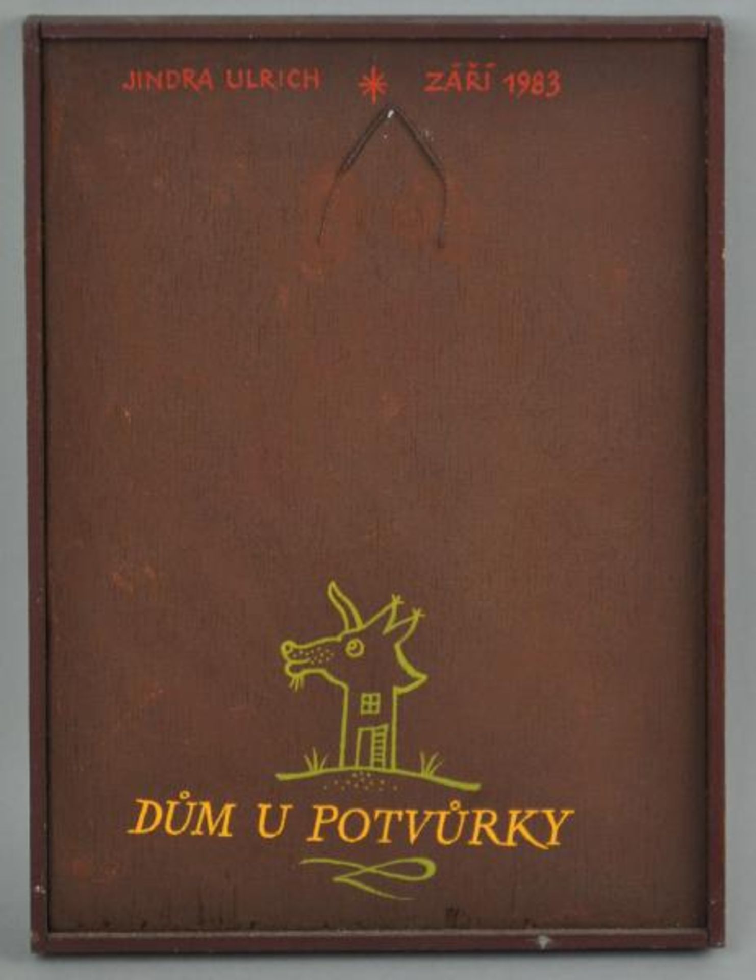 ULRICH Jindrich (1950 Prag) "Blick auf Bibliothek" mit Aufschrift "dum u potvurky", geöffnete - Bild 4 aus 4