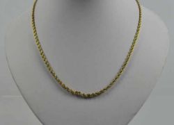 FEINE KORDELKETTE im Verlauf mit Ringverschluß, Gelbgold 14ct, 5,5g, L 46cm