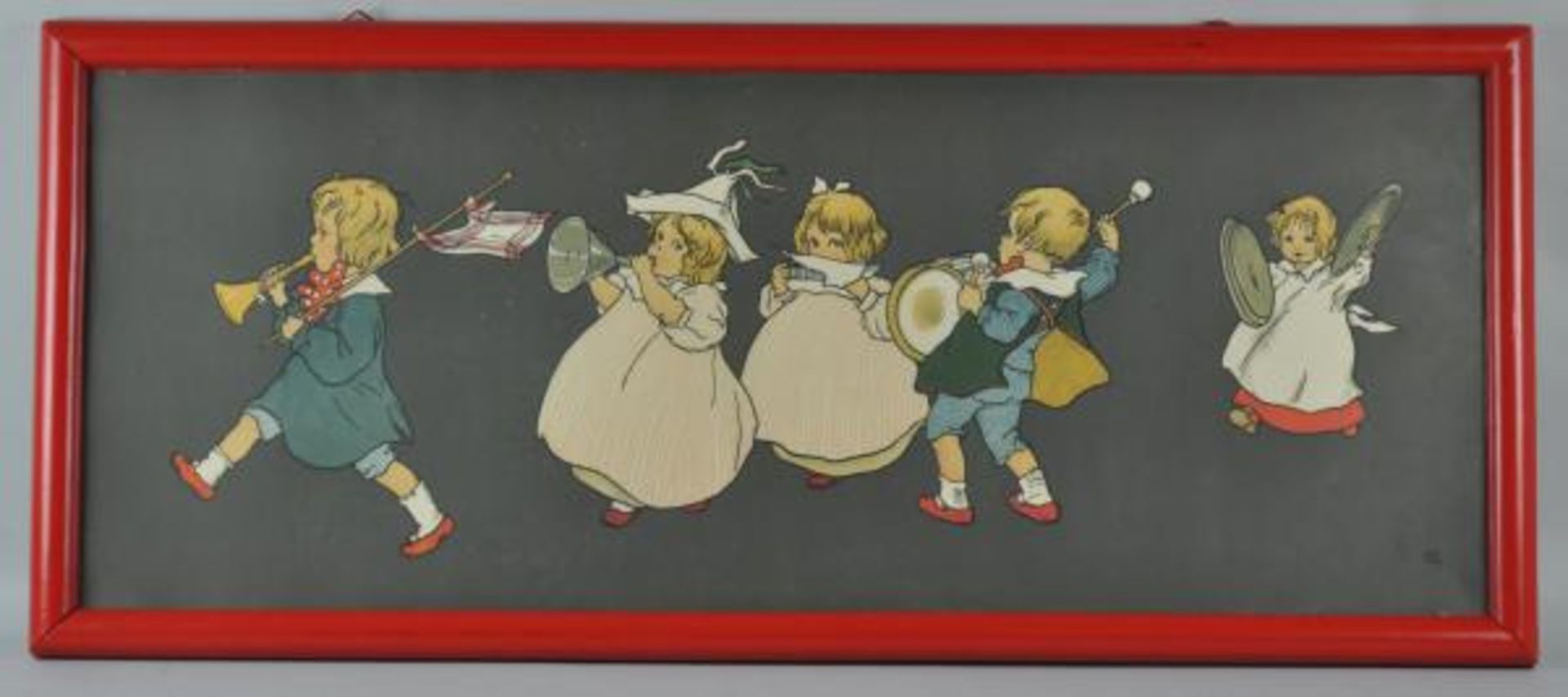 JUGENDSTILKÜNSTLER (Anfang 20.Jh.) "Musizierende Kinder" mit verschiedenen Musikinstrumenten, rechts - Bild 2 aus 3