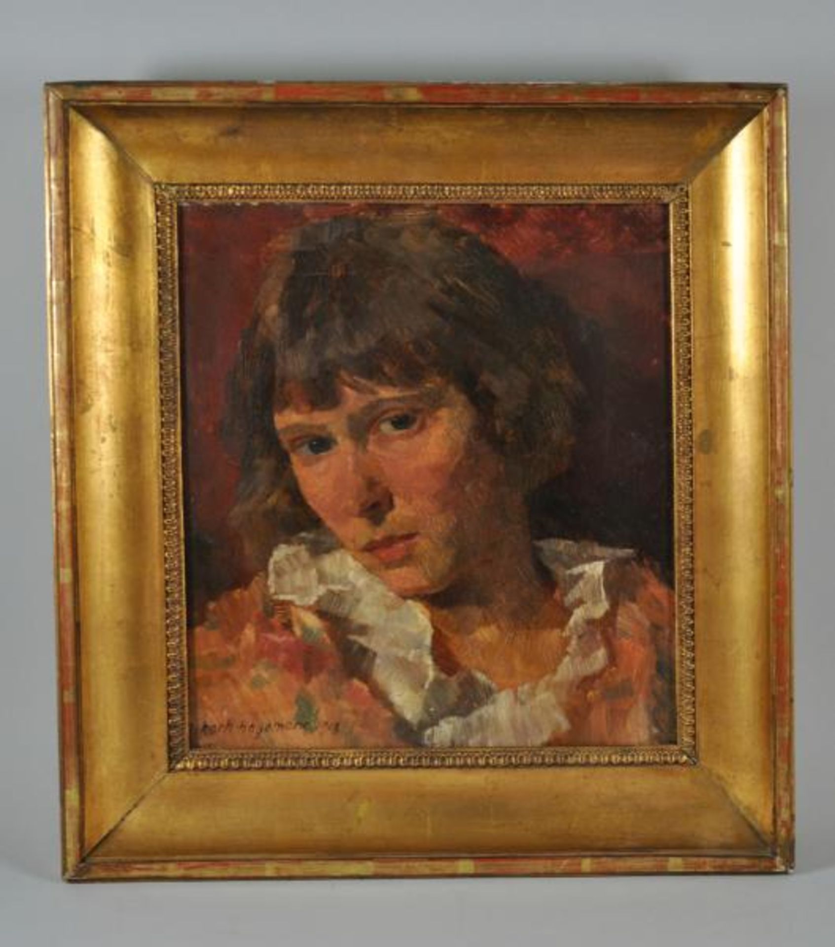HAGEMANN Oskar (1888 Holoubkov bei Pilsen - 1984 Karlsruhe) "Frauenportrait", junge Frau mit