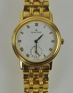 DAMENARMBANDUHR Blancpain Lady, Quartz, rundes Gelbgoldgehäuse mit passendem Blancpain-Armband 18ct,