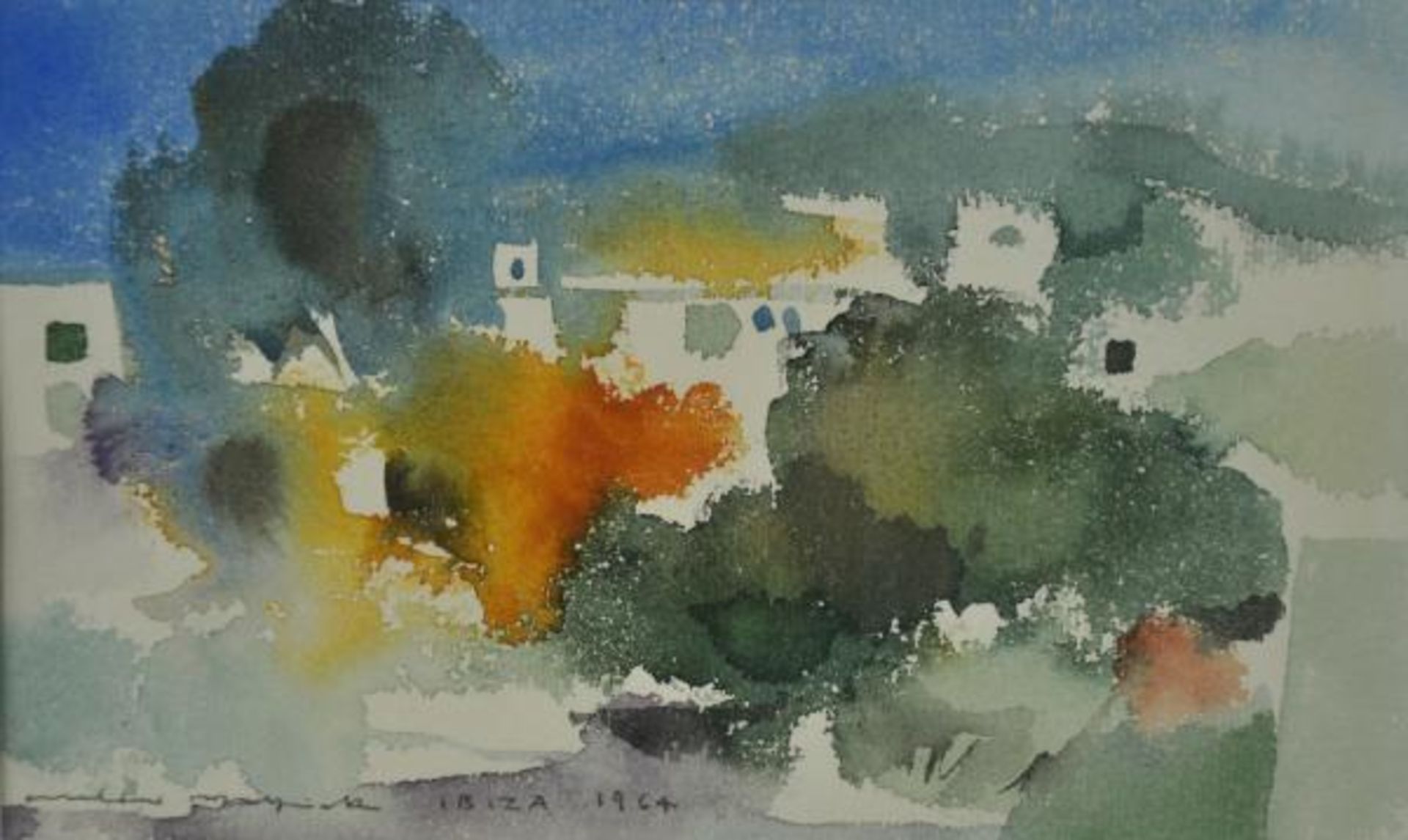 MATYSIAK Walter (1915 Schweidnitz - 1985 Konstanz) "Ibiza" 2 abstrakte Landschaften, Aquarelle, - Image 4 of 5