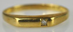 3 BUNTE RINGE wohl Farbsteine und kleiner Goldring 8ct, Gr. 54/55