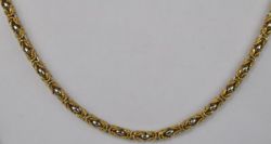 LANGE GOLDKETTE gemustert, endlos, Gelbgold 14ct, 75,1g, L 84cm