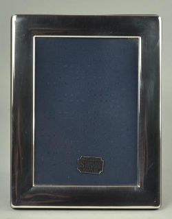 BILDERRAHMEN rechteckig, mit Holzrücken, Sterlingsilber, Sheffield, 1994, 17x13cm, in passender