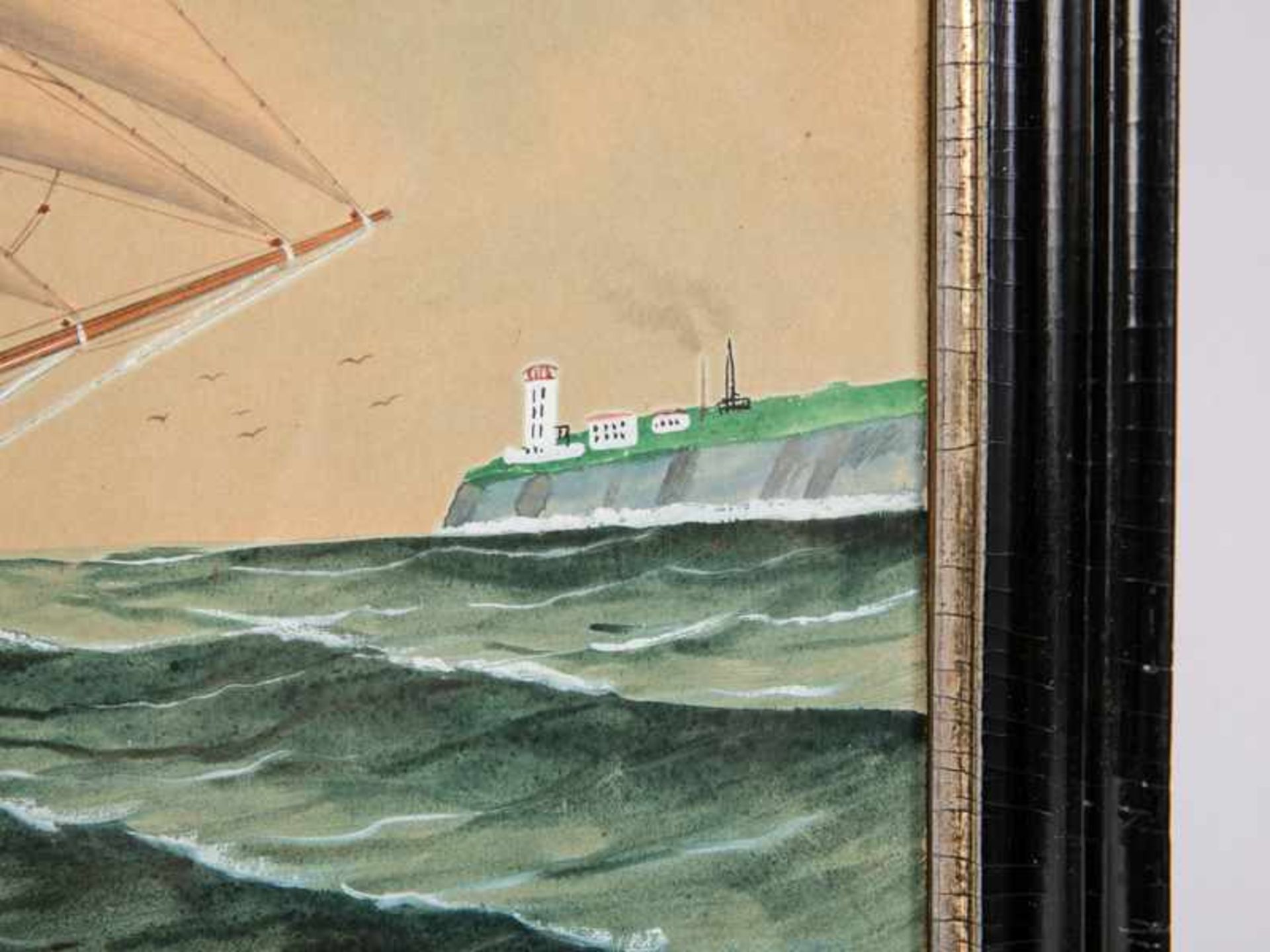 Chappell, Reuben (1870 - 1940), zugeschrieben. Schiffsportrait/Kapitänsbild der Schoneryacht "Henny" - Bild 6 aus 9