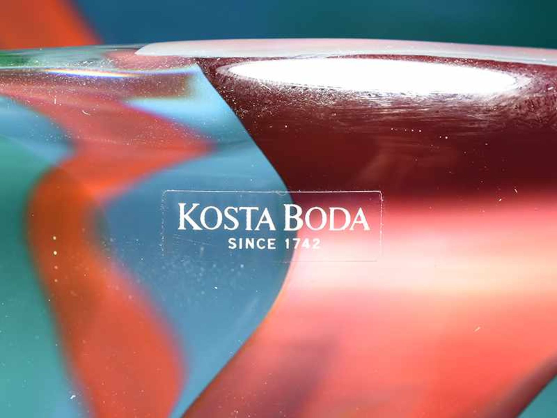Große Vase, Entwurf Ulrica Hydman-Vallien für "Kosta Boda", Schweden, 2. Hälfte 20. Jh. Farbloses - Bild 5 aus 7