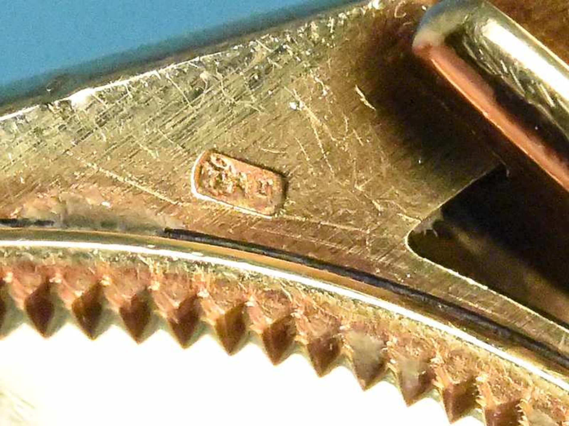 Herrenarmbanduhr "Oyster Perpetual", mit goldenem Armband und originaler Faltschließe von Rolex, - Bild 9 aus 12