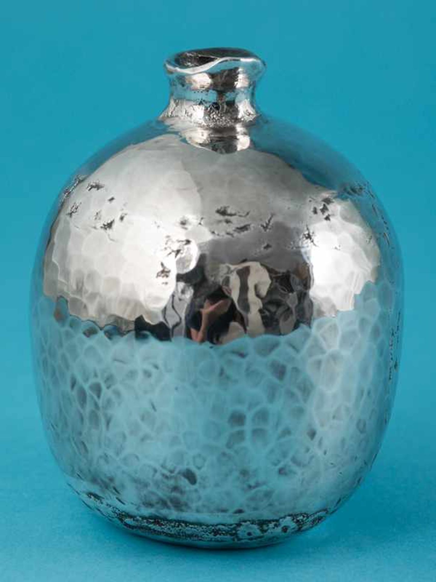 Gebauchte Enghalsvase, Entwurf: Burkhard Oly (Bad Orb 1938 - 2008 Hanau), 1979. 925/-Silber, ca. 228 - Bild 5 aus 5