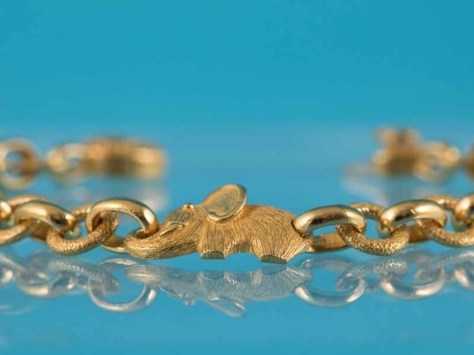 Massives Armband, bezeichnet "Prima Gold", 21. Jh. 999/- Gelbgold. Gesamtgewicht ca. 39,9 g. Drei - Image 6 of 7