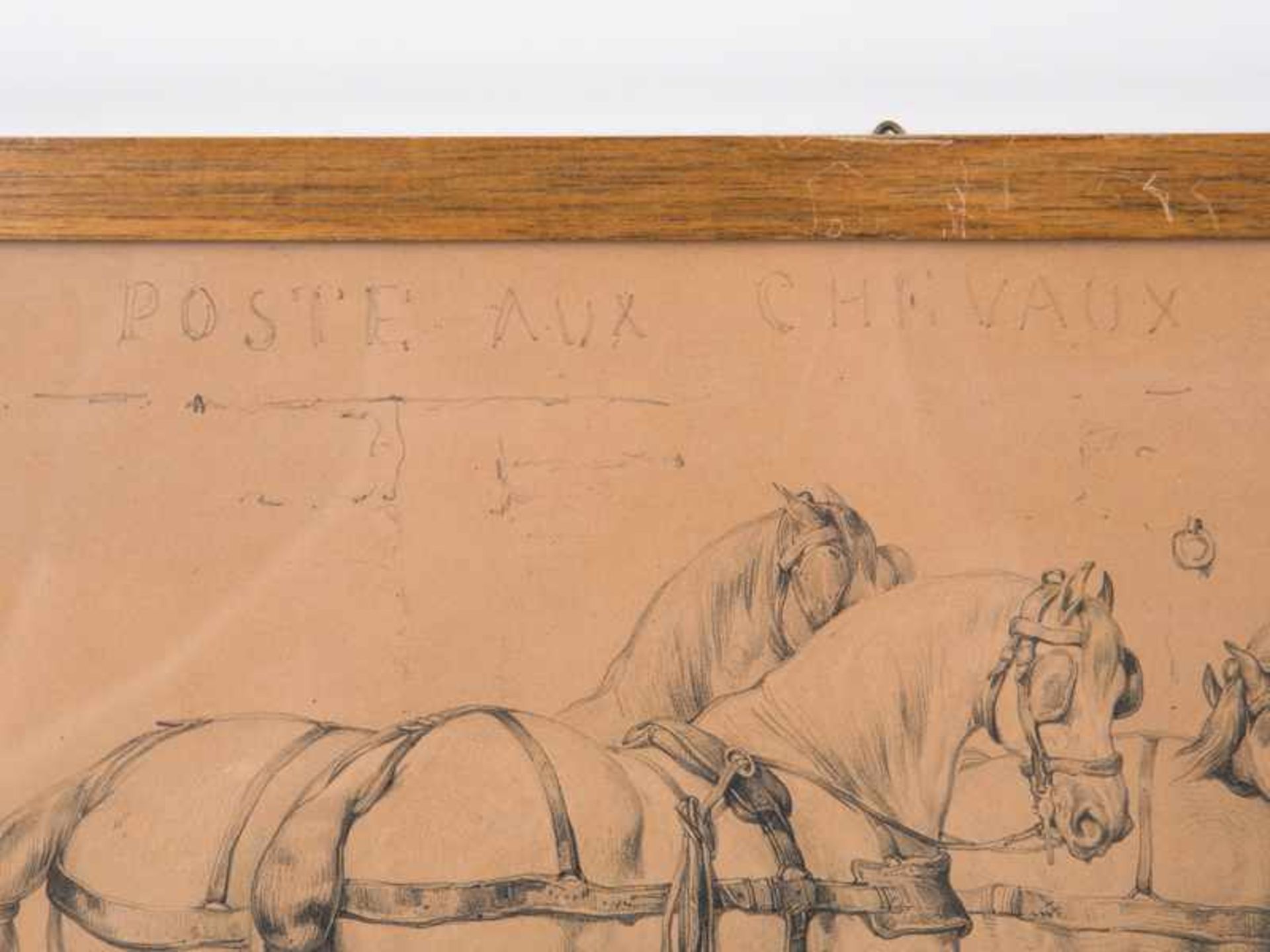 Adam, Jean Victor Vincent (1801 - 1866). 2 Lithographien mit verschiedenen Pferde-Motiven, 1 x mit - Image 2 of 4