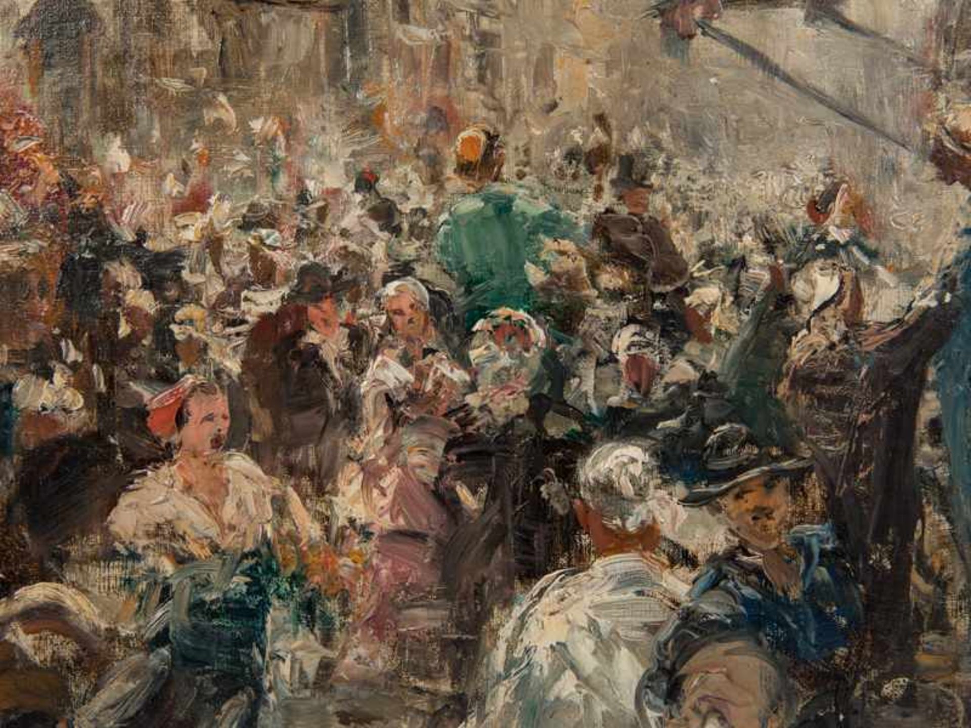 Possard, Felix (1837 - 1928). Öl auf Malkarton, "Straße in Cairo". In impressionistischer Manier - Bild 14 aus 16