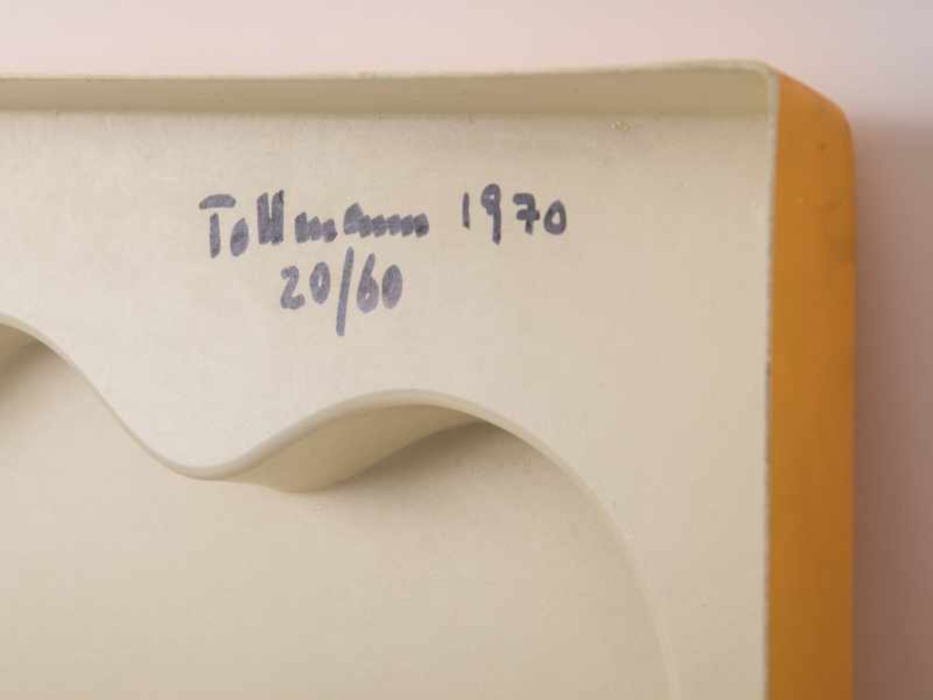 Tollmann, Günter (1926 - 1990). Kunststoff-Reliefplastik "Welle". Außenseitig - Bild 11 aus 14