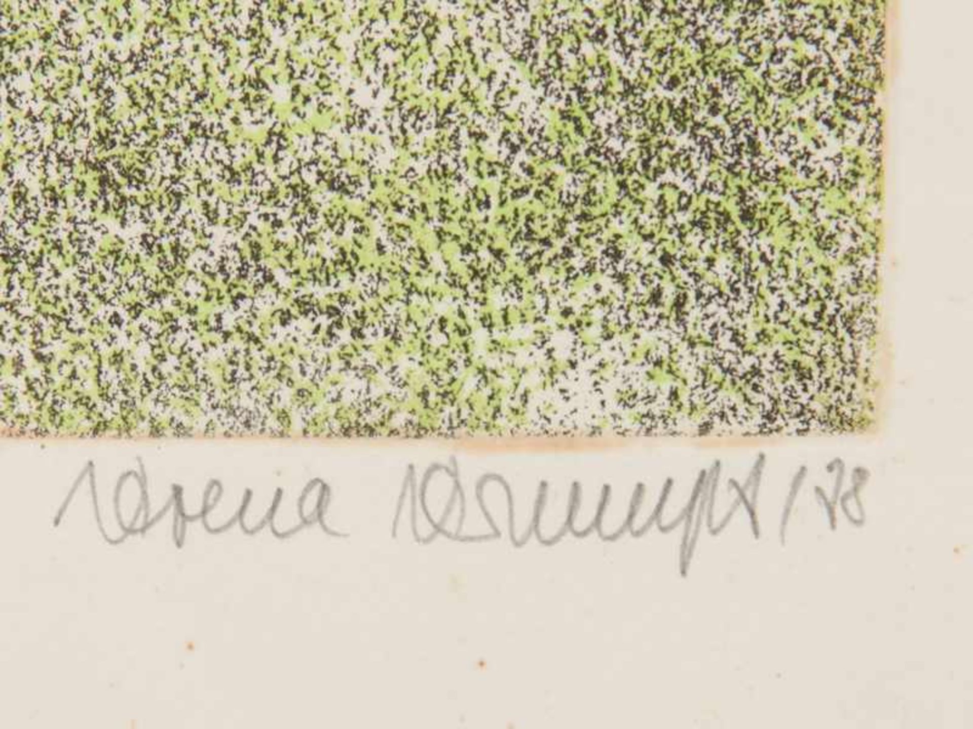 Vernunft, Verena (* 1945). Aquatinta-Farbradierung, "fiori del muro", 1978. In Bleistift signiert/ - Bild 6 aus 6