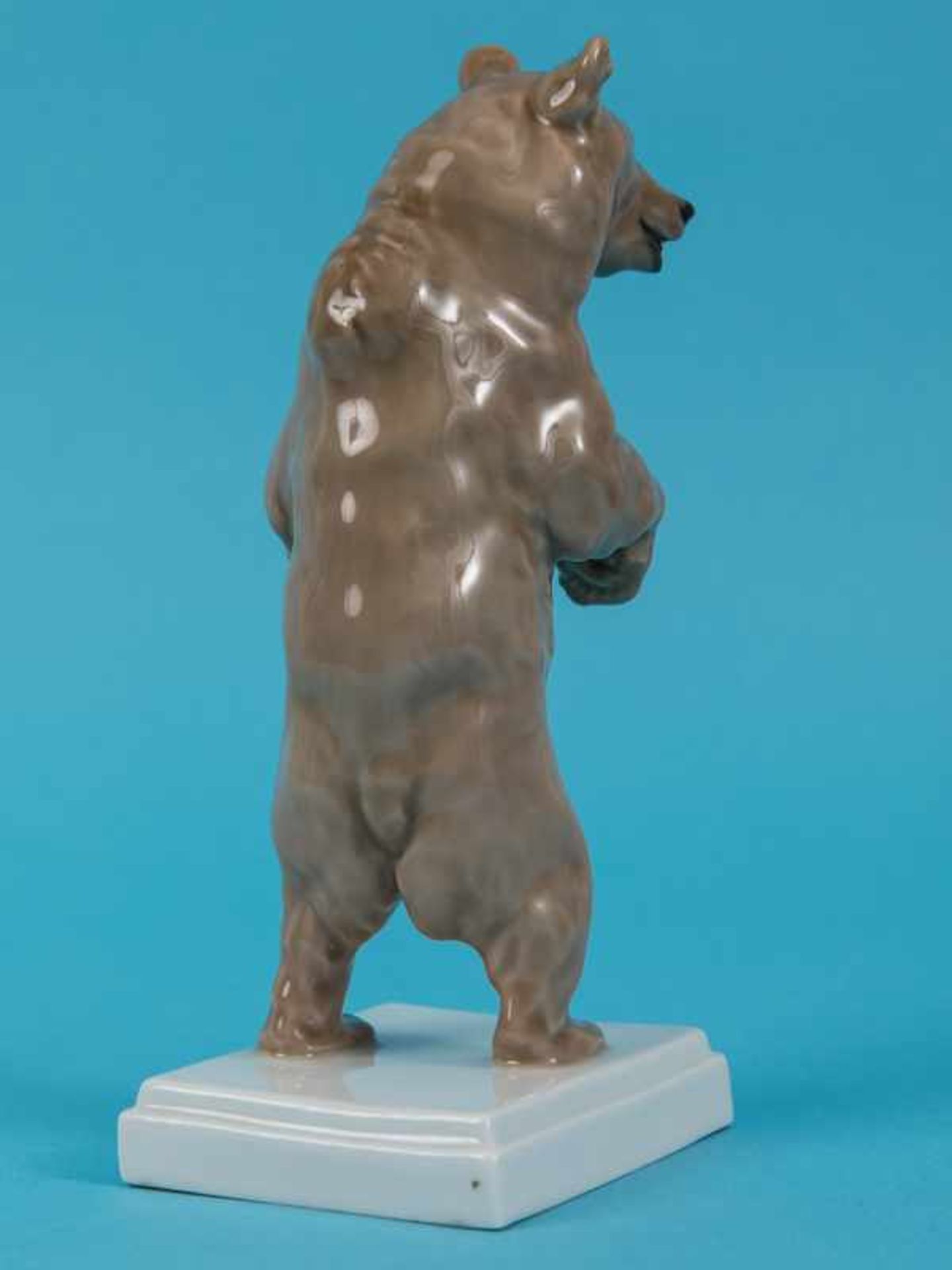 Tierplastik "Stehender Bär", Entwurf von Erich Hösel (1869 - 1953), Meissen, Anfang 20. Jh. - Bild 13 aus 15