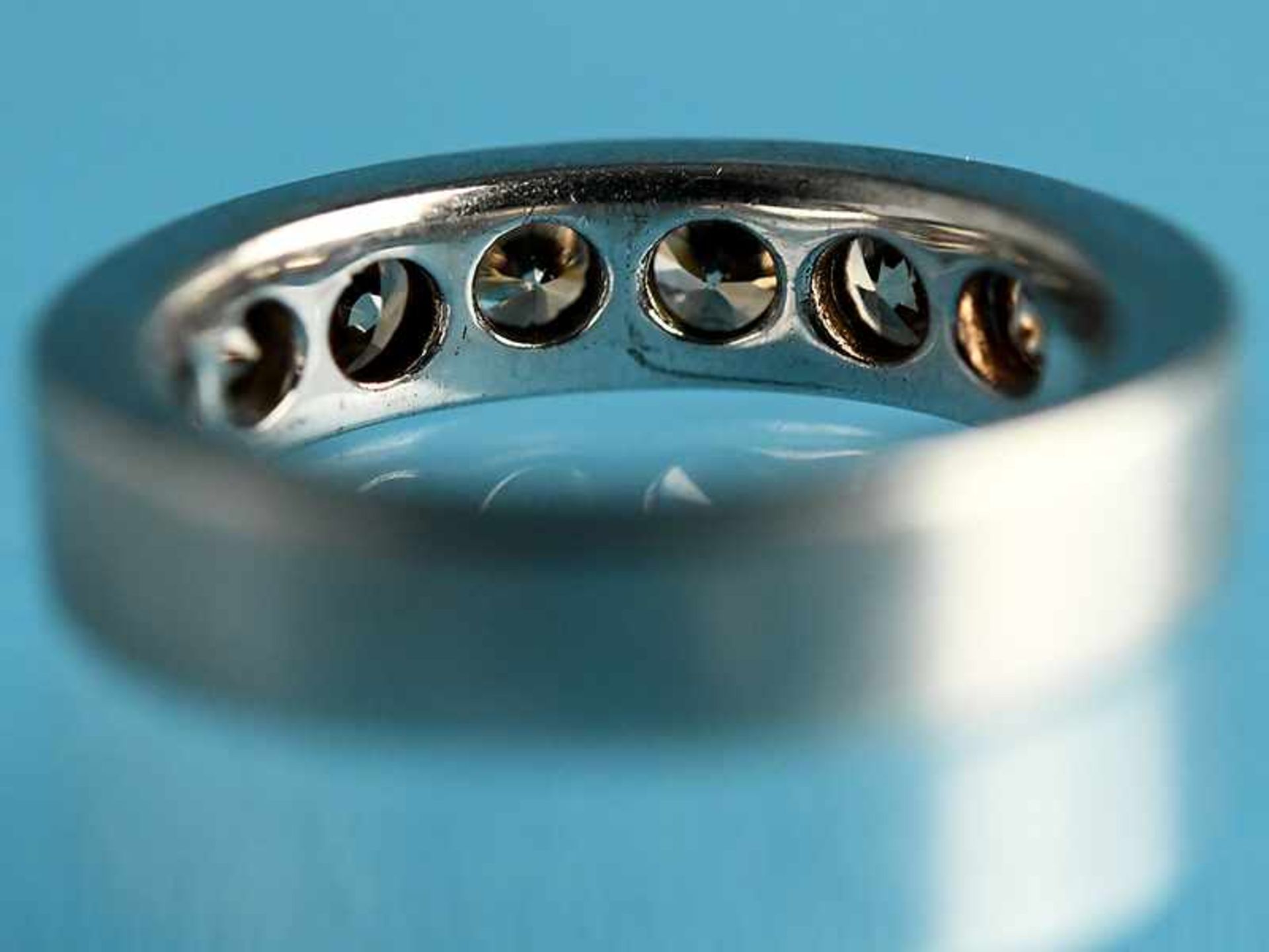 Ring mit 7 Citrinen, bezeichnet Ti Sento, 20. Jh. 925/- Silber. Gesamtgewicht ca. 6,4 g. Massive, - Bild 4 aus 7