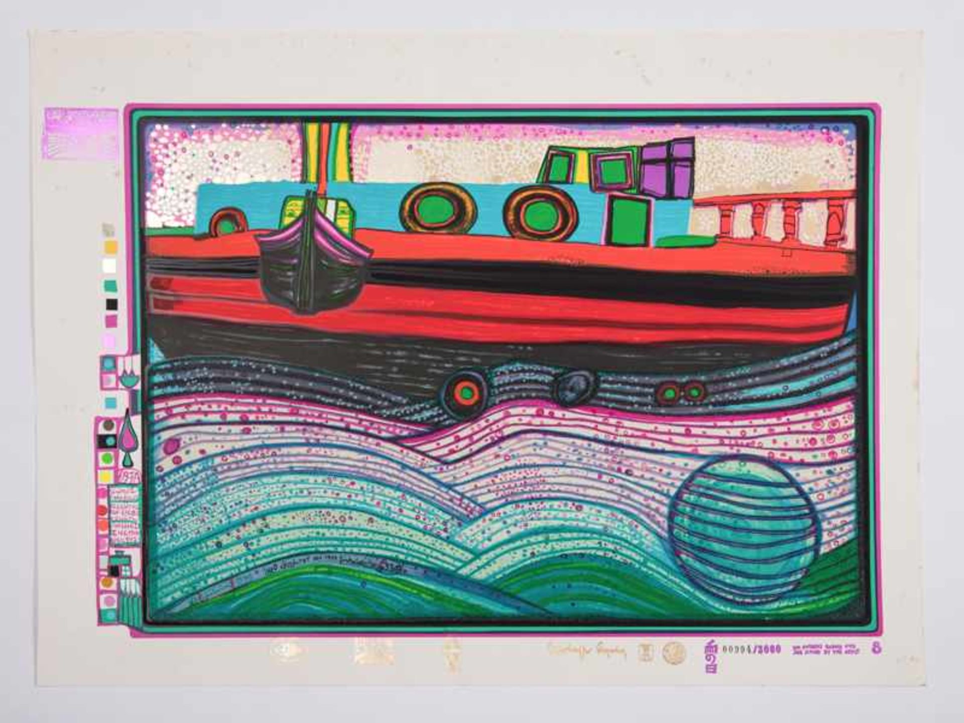 Hundertwasser, Friedensreich (1928 - 2000). "Look at it on a rainy day", 1971/ 72, 10 Farb- - Bild 10 aus 40