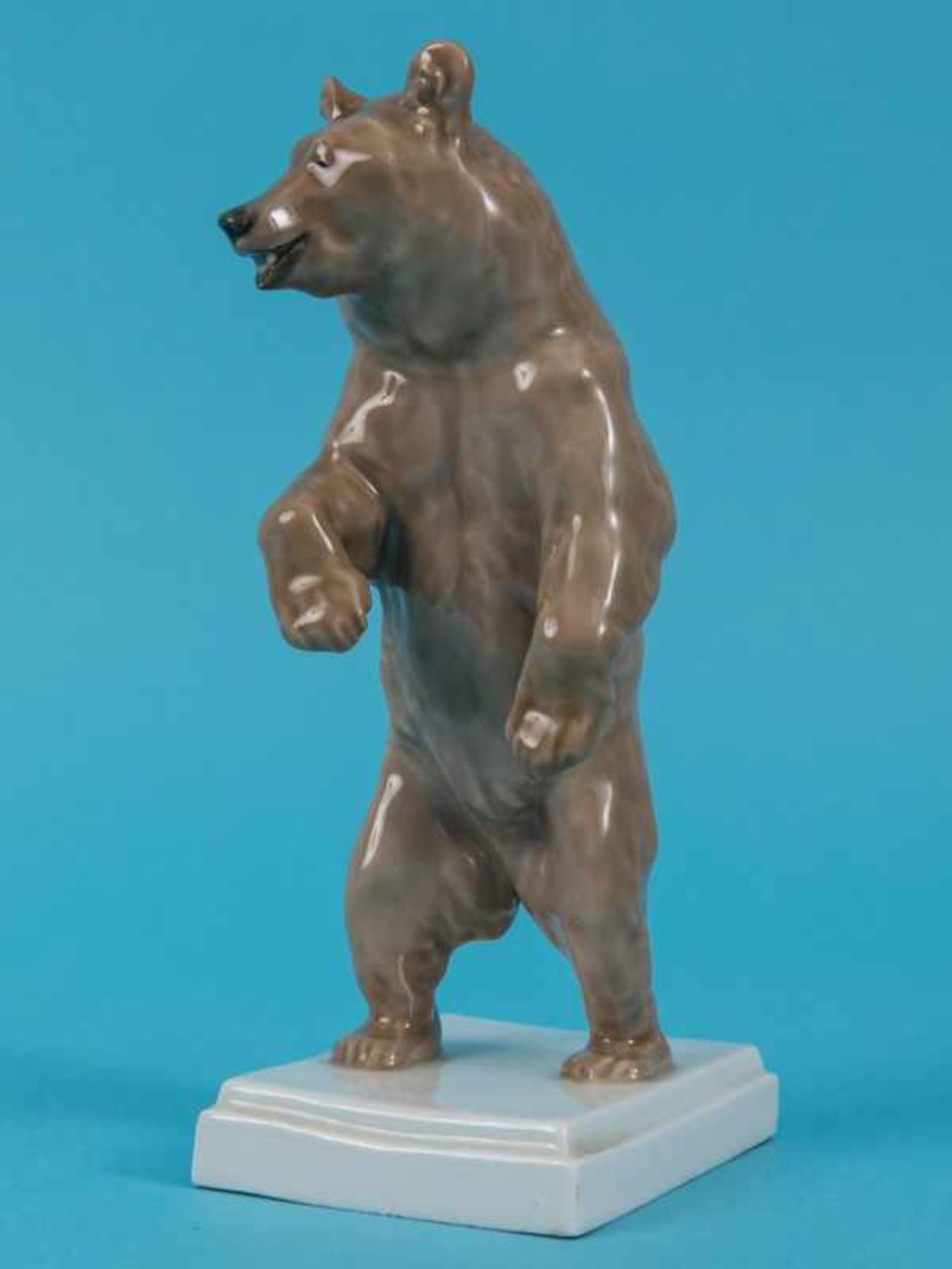 Tierplastik "Stehender Bär", Entwurf von Erich Hösel (1869 - 1953), Meissen, Anfang 20. Jh. - Bild 6 aus 15