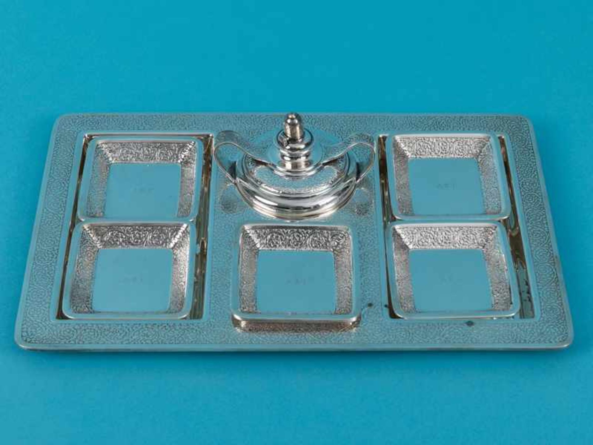 8-tlg. Rauch-Set für 6 Personen, Tiffany, New York (USA), 1916 - 1920. 925/-Silber, Gesamtgewicht - Image 16 of 16