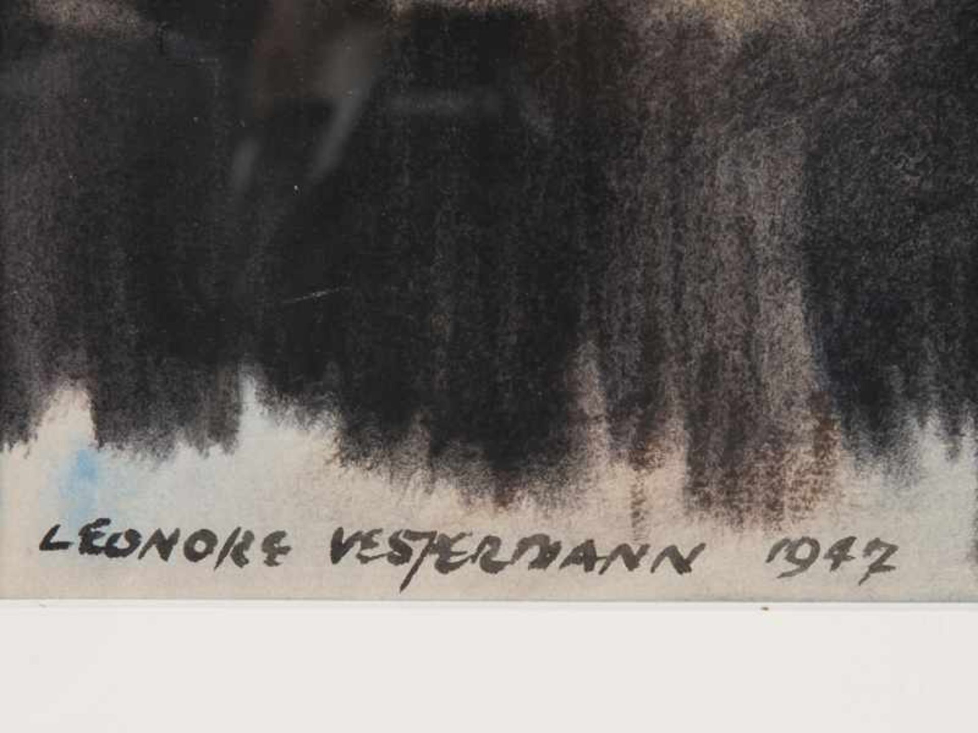 Vespermann, Leonore (1900 - 1974). Aquarell; "Schleswig-Holsteinische Moorlandschaft", 1947; unten - Bild 6 aus 8