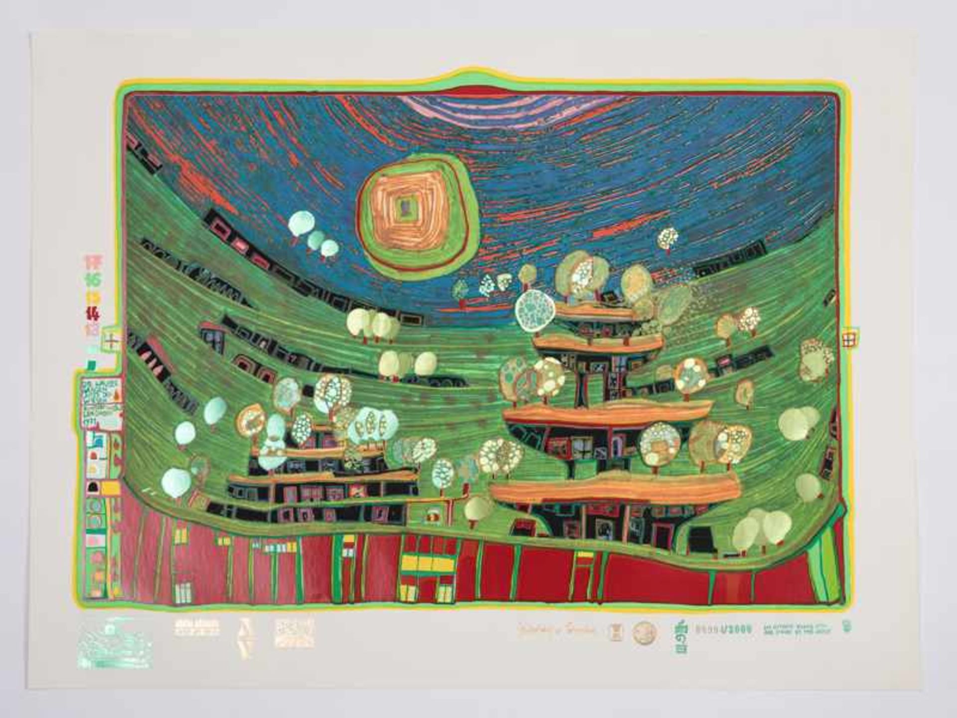 Hundertwasser, Friedensreich (1928 - 2000). "Look at it on a rainy day", 1971/ 72, 10 Farb- - Bild 8 aus 40