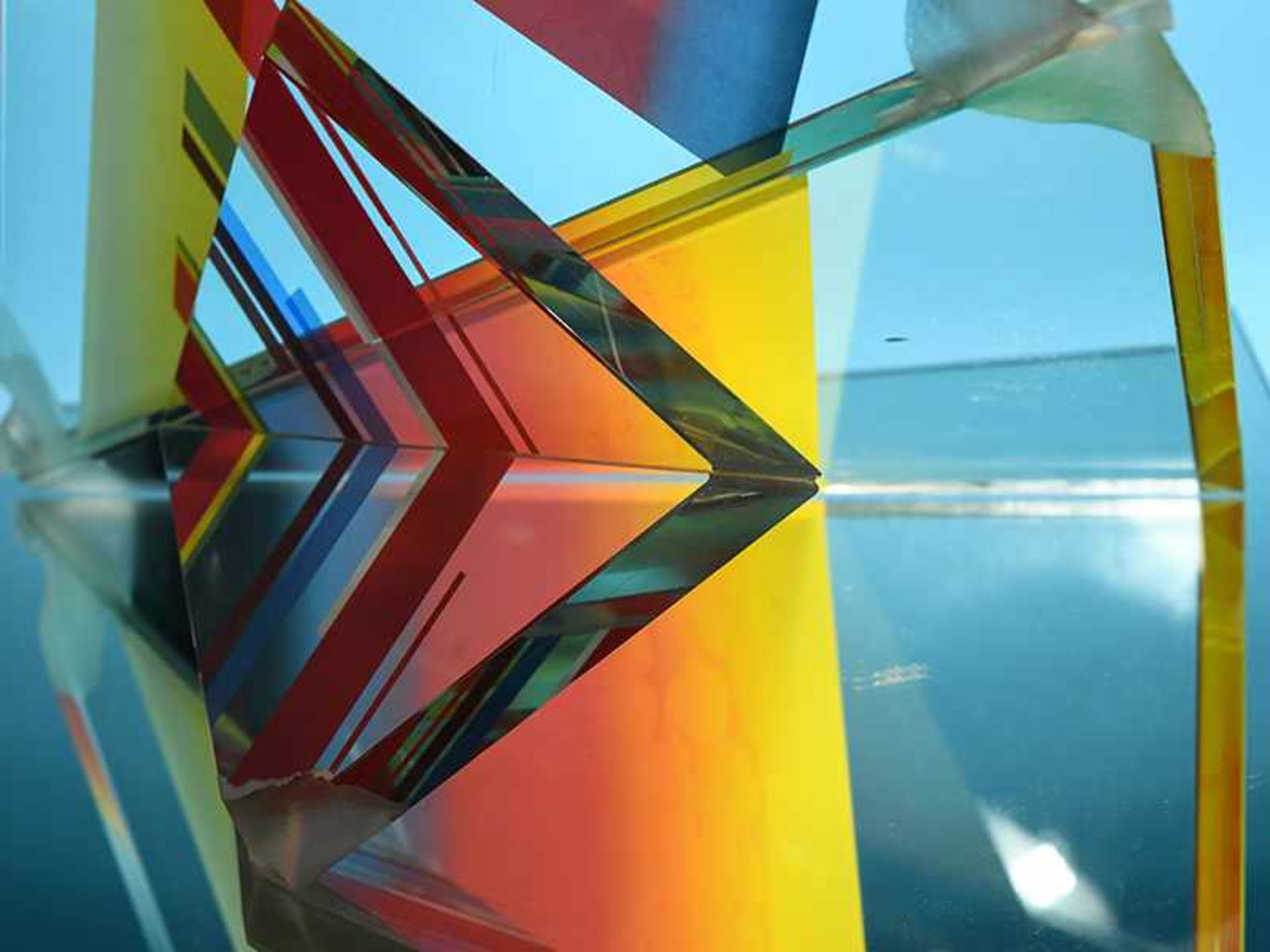 Bohumil, Eliás (1937 - 2005). Studioglas-Plastik "Nr. 16 /über dem Raum", 1987. Farbloses Glas mit - Bild 5 aus 8