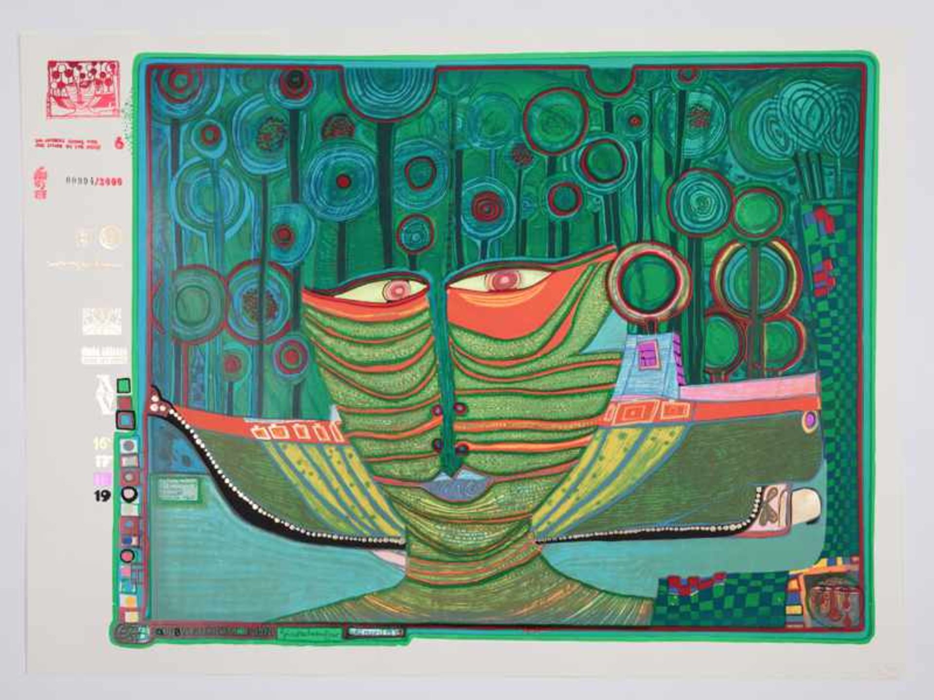 Hundertwasser, Friedensreich (1928 - 2000). "Look at it on a rainy day", 1971/ 72, 10 Farb- - Bild 13 aus 40