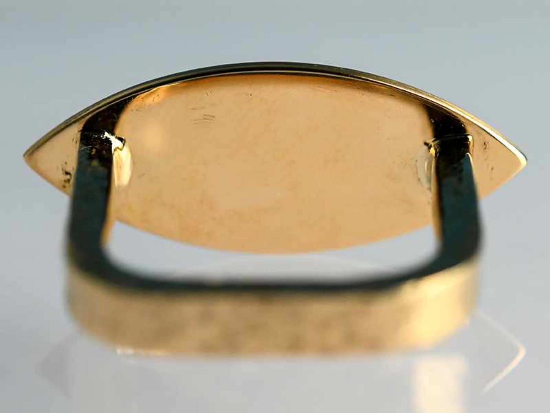 Moderner Ring mit Mondstein-Cabochon, Goldschmiedearbeit, 21. Jh. 585/- Gelbgold. Gesamtgewicht - Bild 6 aus 9