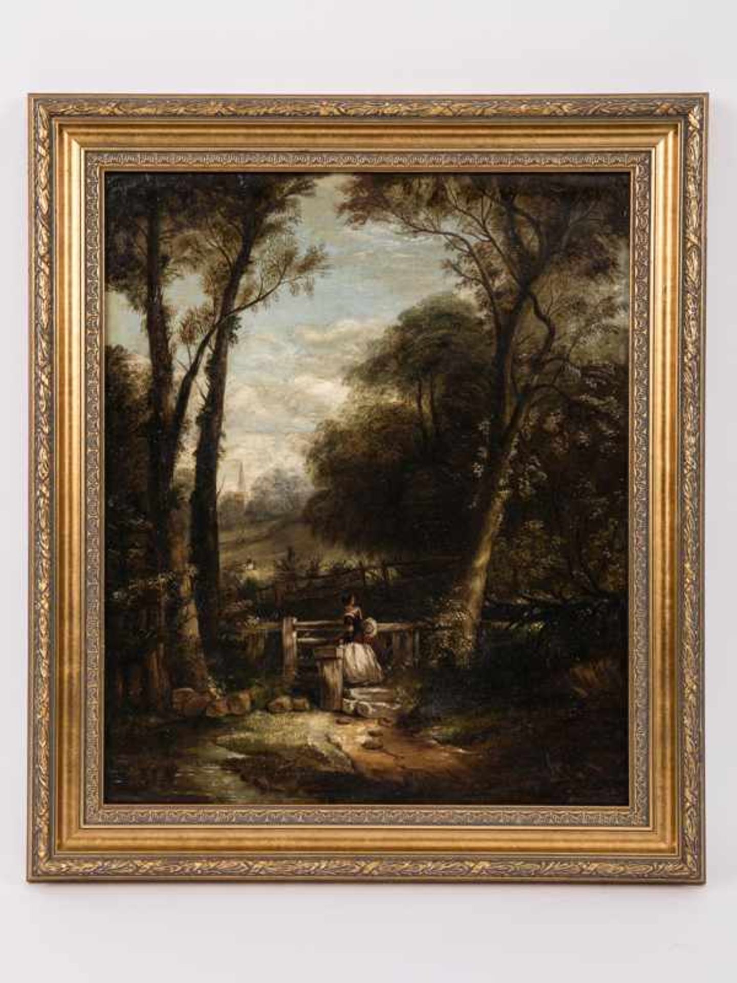 Barker, Thomas (1769 - 1847, auch genannt "Barker of Bath"). Öl auf Leinwand, "Waldlandschaft mit