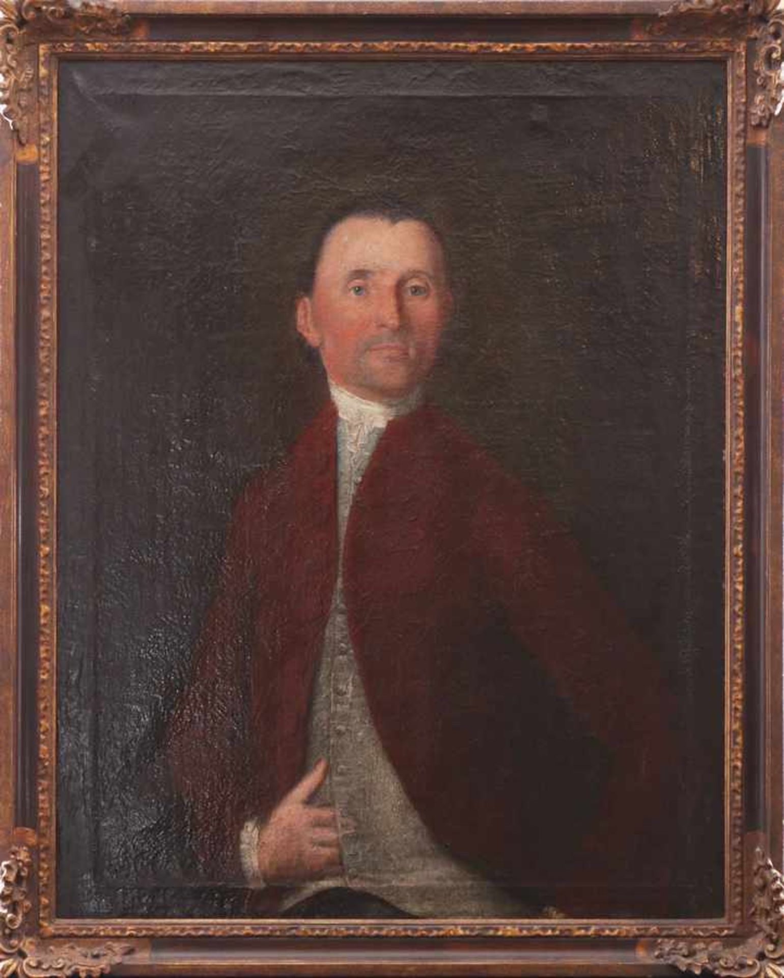 ANONYM, wohl Künstler des 18. Jahrhunderts Öl auf Leinwand, ¨Dreiviertelporträt eines Mannes im