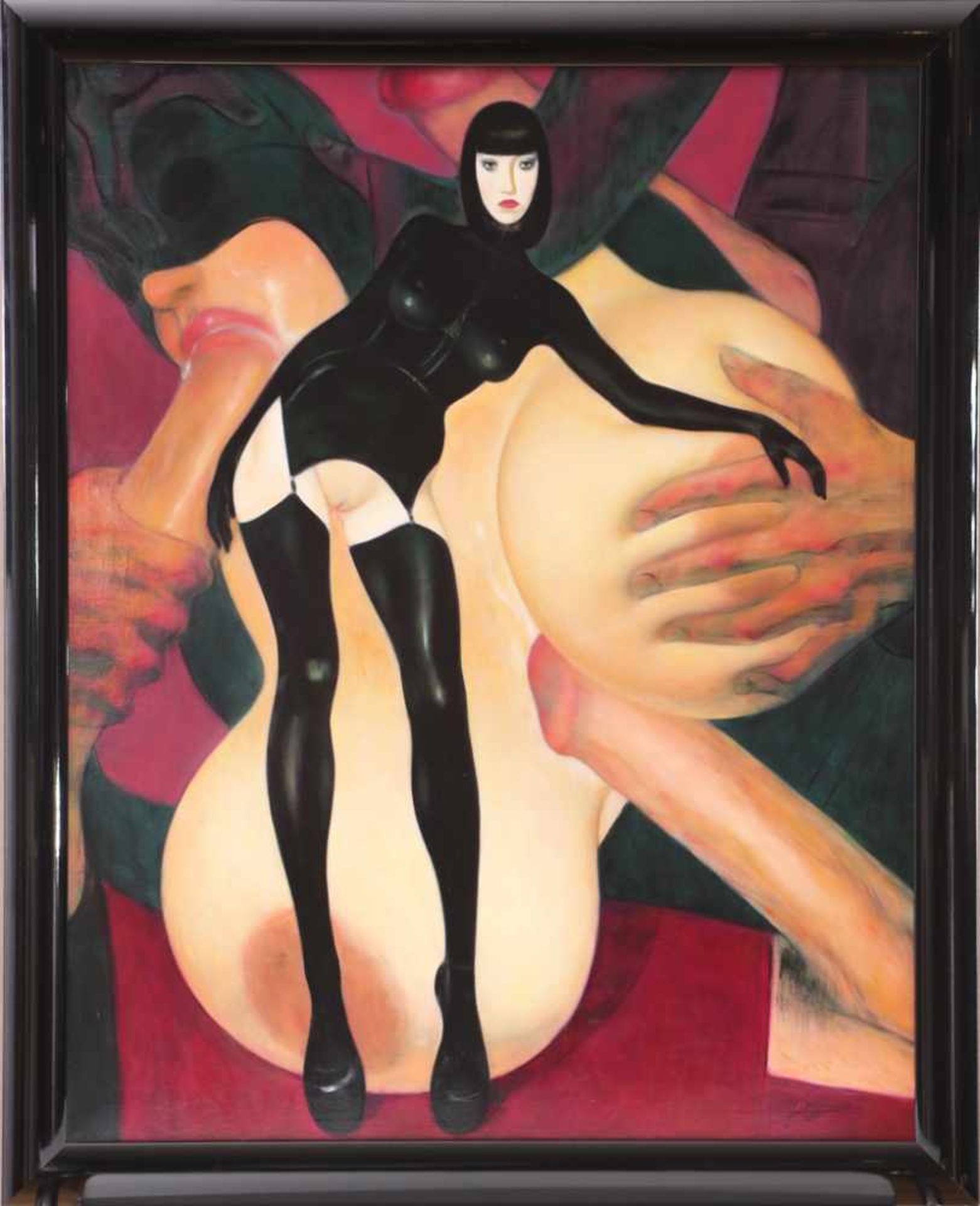 PAUL LORENZI (geb. 1964 Antibes, französischer Künstler) Öl auf Leinwand, ¨Songes de Lady Latex¨,