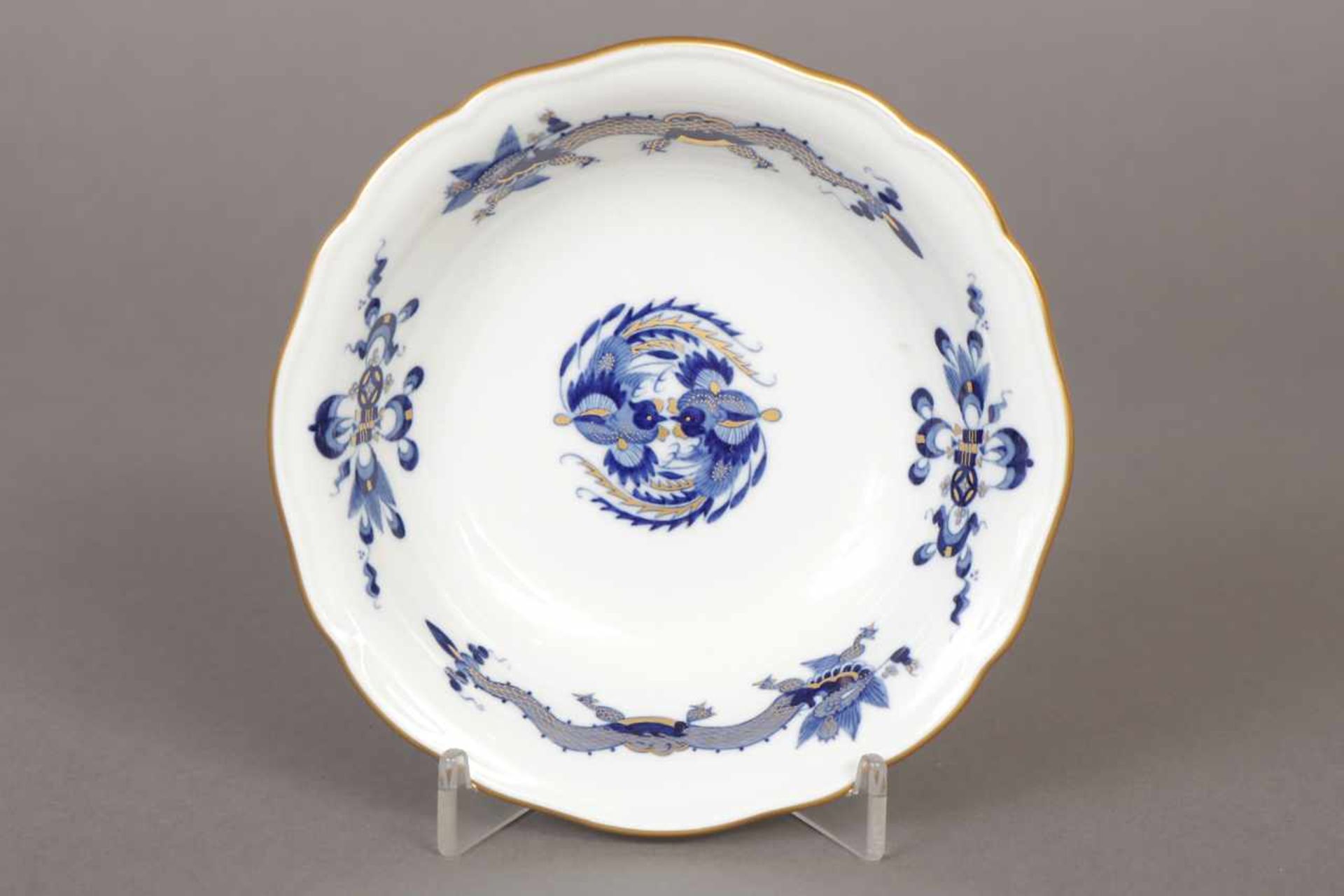 MEISSEN Schälchen 2. Hälfte 20. Jhdt., Form ¨Neuer Ausschnitt¨, ¨Blauer reicher Hofdrache¨-Dekor mit