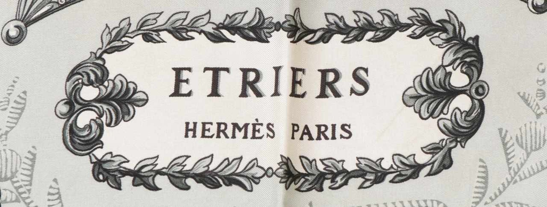 HERMÈS Seidencarré ¨Etriers¨ Entwurf F. de la Perriere, ca. 90x90cm, leicht fleckig - Bild 2 aus 2