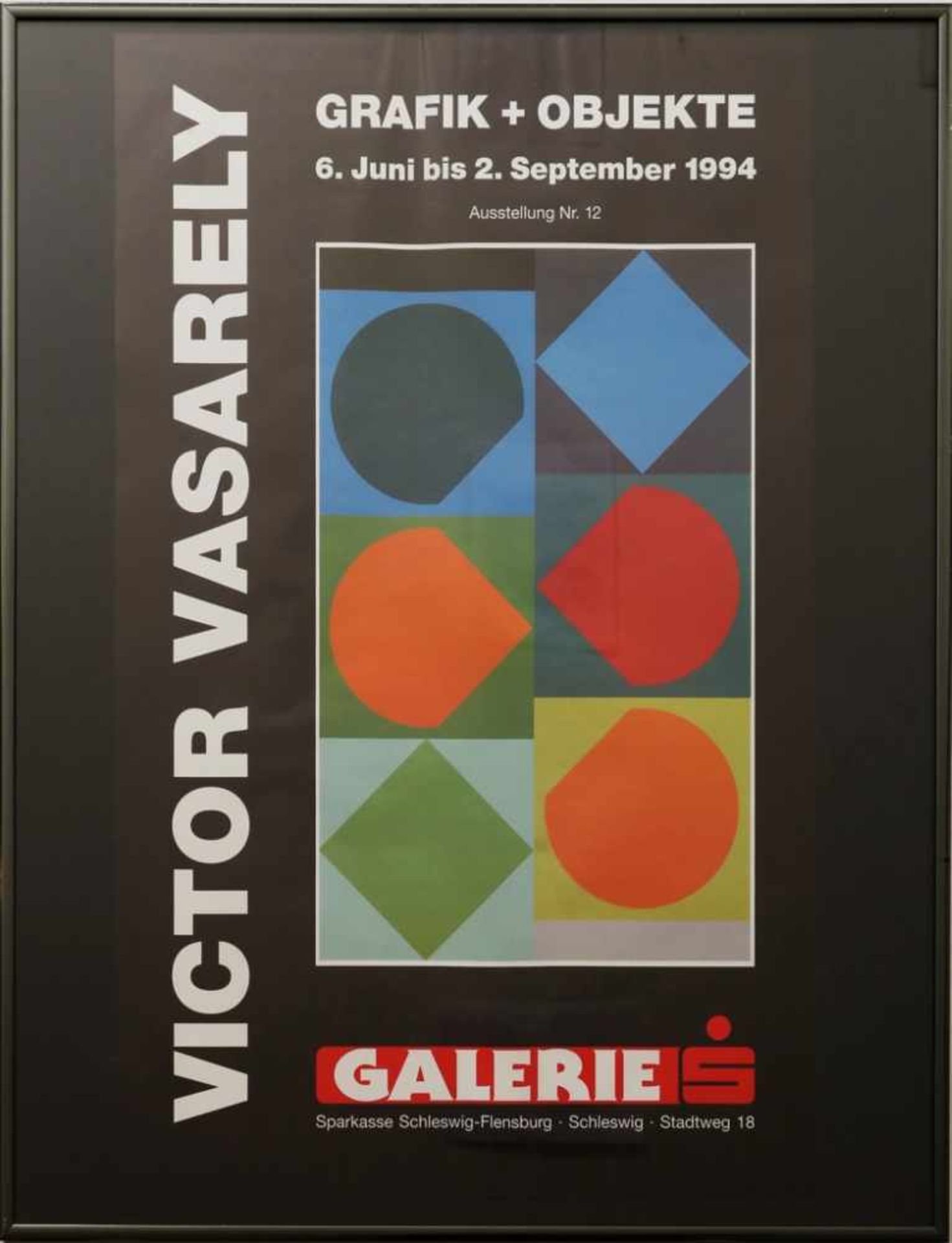 VICTOR VASARELY (1906 Pécs-1997 Paris) Ausstellungsplakat, ¨Abstrakte Komposition¨ (Grafik+Objekt