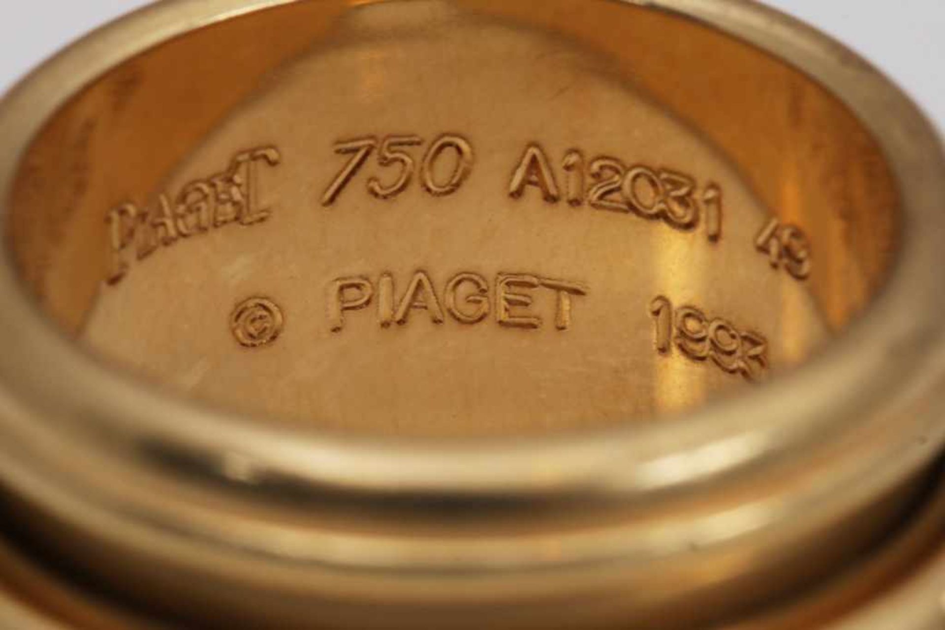 PIAGET Possession Ring mit Brillant 750er Gelbgold, sogenannter Spielring mit 1 Brillanten, ca. 0, - Bild 2 aus 2
