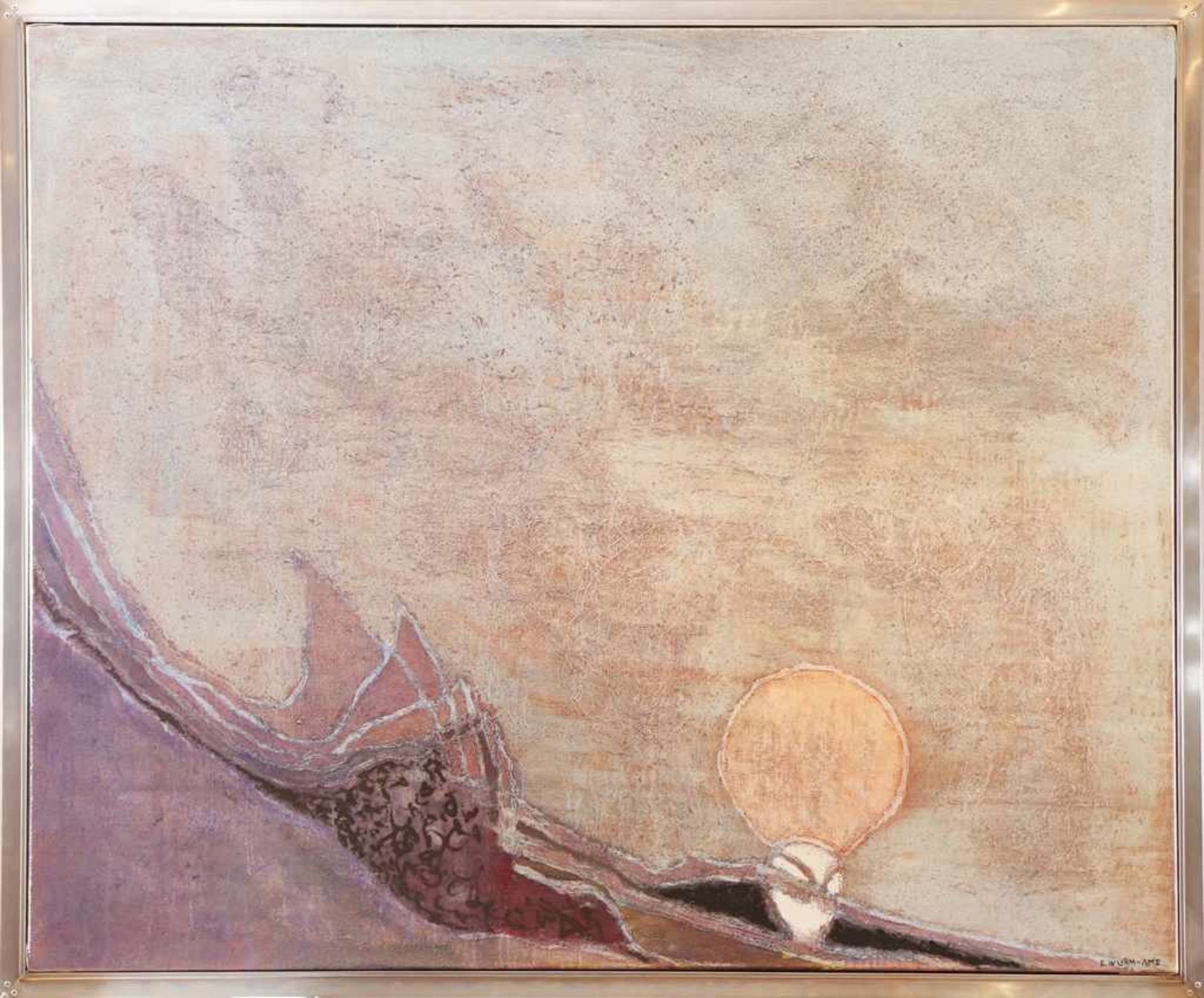 ERWIN WURM-AMS (geb. 1941 Niederösterreich) Öl auf Leinwand, ¨Abstrakte Komposition¨, ca. 114x138cm,