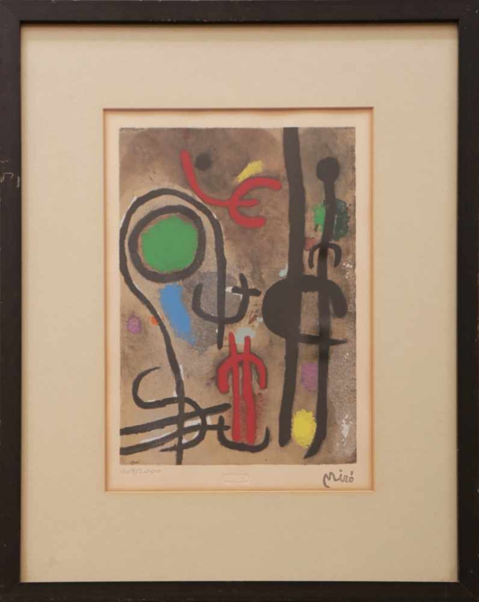 JOAN MIRO (1893 Barcelona-1983 Palma de Mallorca) Farblithographie, ¨Abstrakte Komposition¨, unten