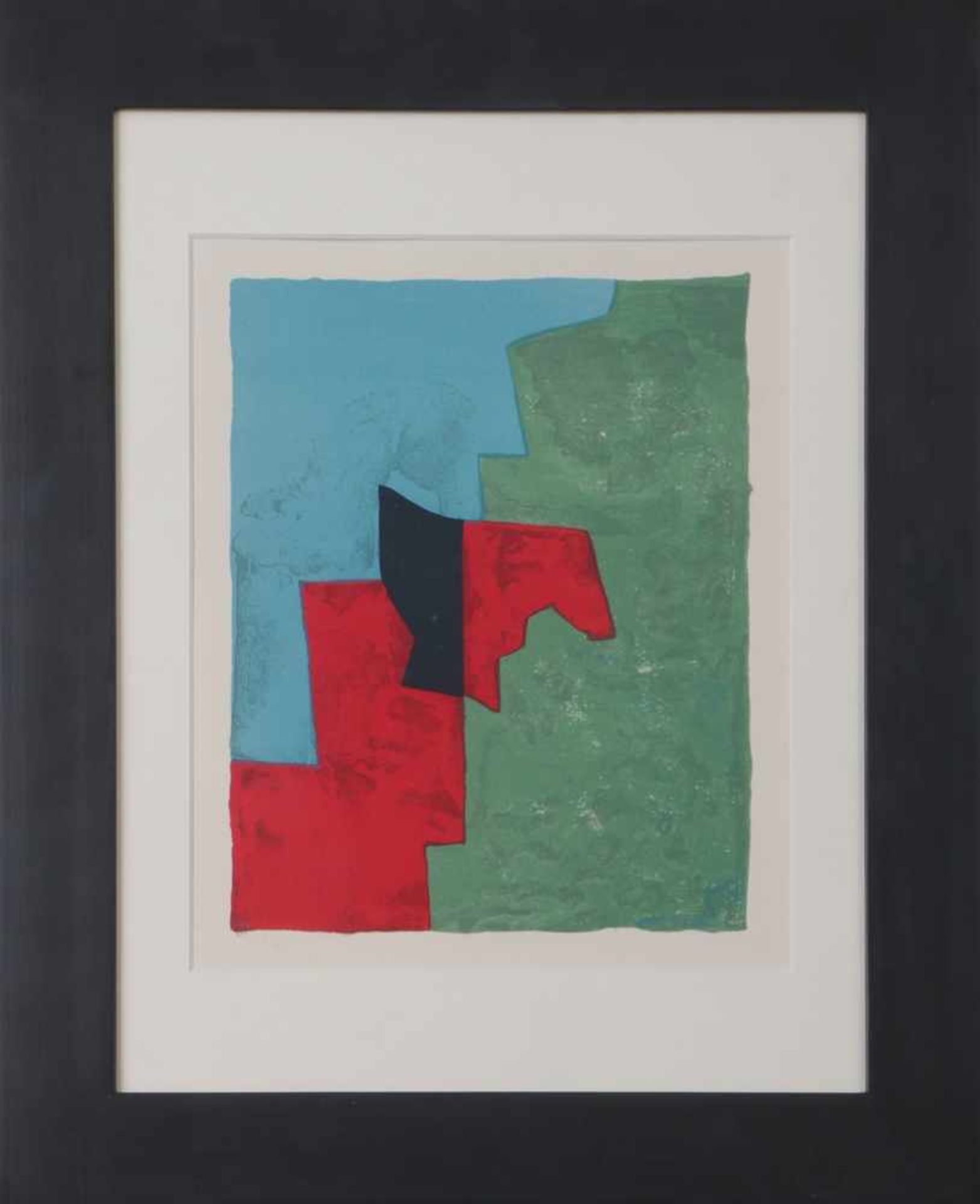 SERGE POLIAKOFF (1900 Moskau-1969 Paris) Farblithographie, ¨Komposition in blau, rot und grün¨,
