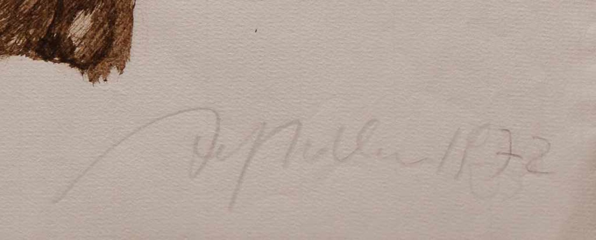ALFRED HRDLICKA (1928 Wien-2009 ebenda) braune Federzeichnung auf Papier, ¨Aktdarstellung zweier - Image 2 of 2