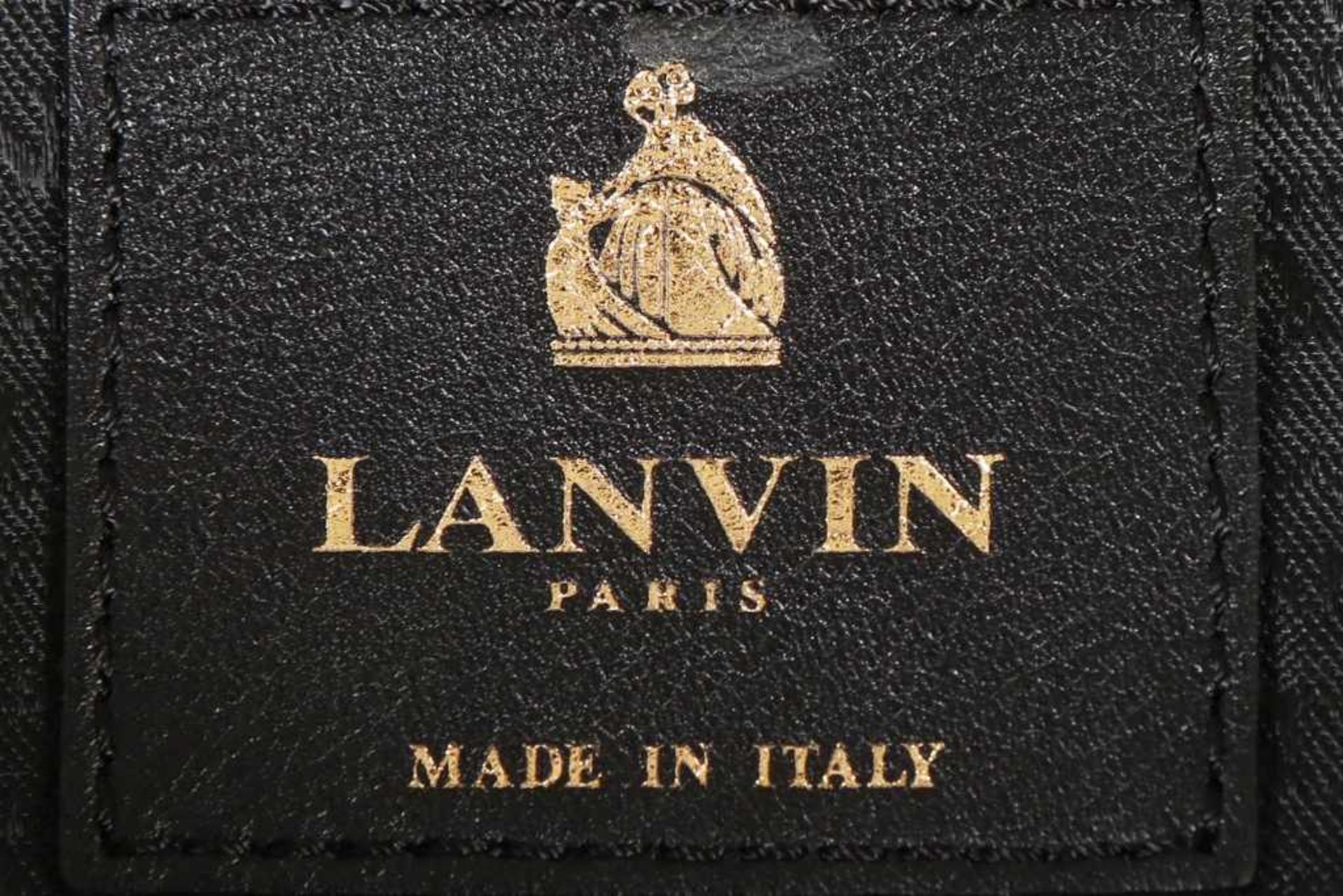 LANVIN Handtasche/Shopper oliv-farbenes Leder, Innenfach mit Reißverschluss, 2 frontale - Image 2 of 2