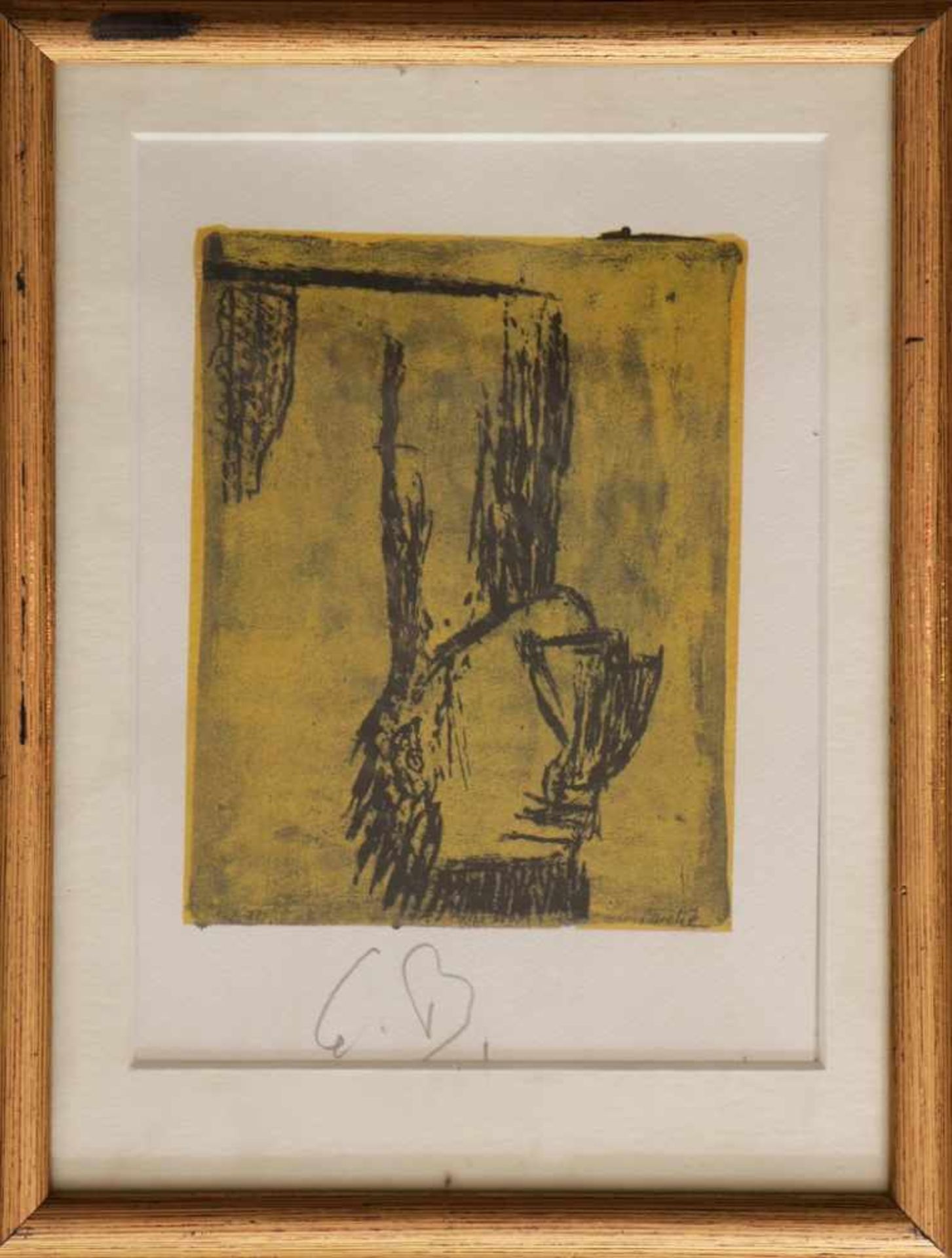 GEORG BASELITZ (geb. 1938 Deutschbaselitz) Farboffset-Lithographie, ¨Umgedrehter Kopf¨, unten rechts
