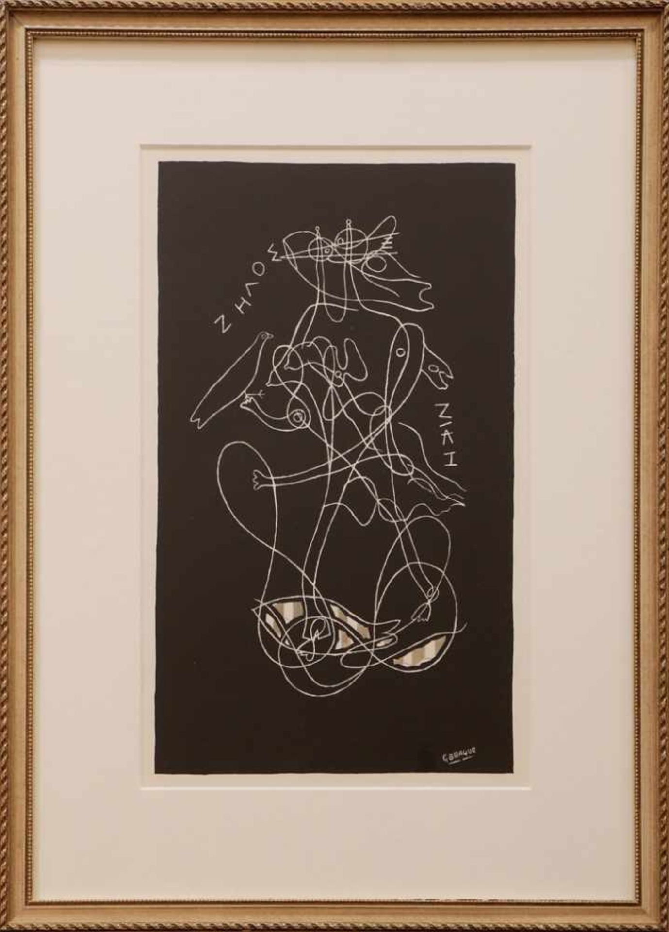 GEORGES BRAQUE (1882 Argenteuil-1963 Paris) Lithographie, ¨Zelos und Nike¨ (1959), unten rechts