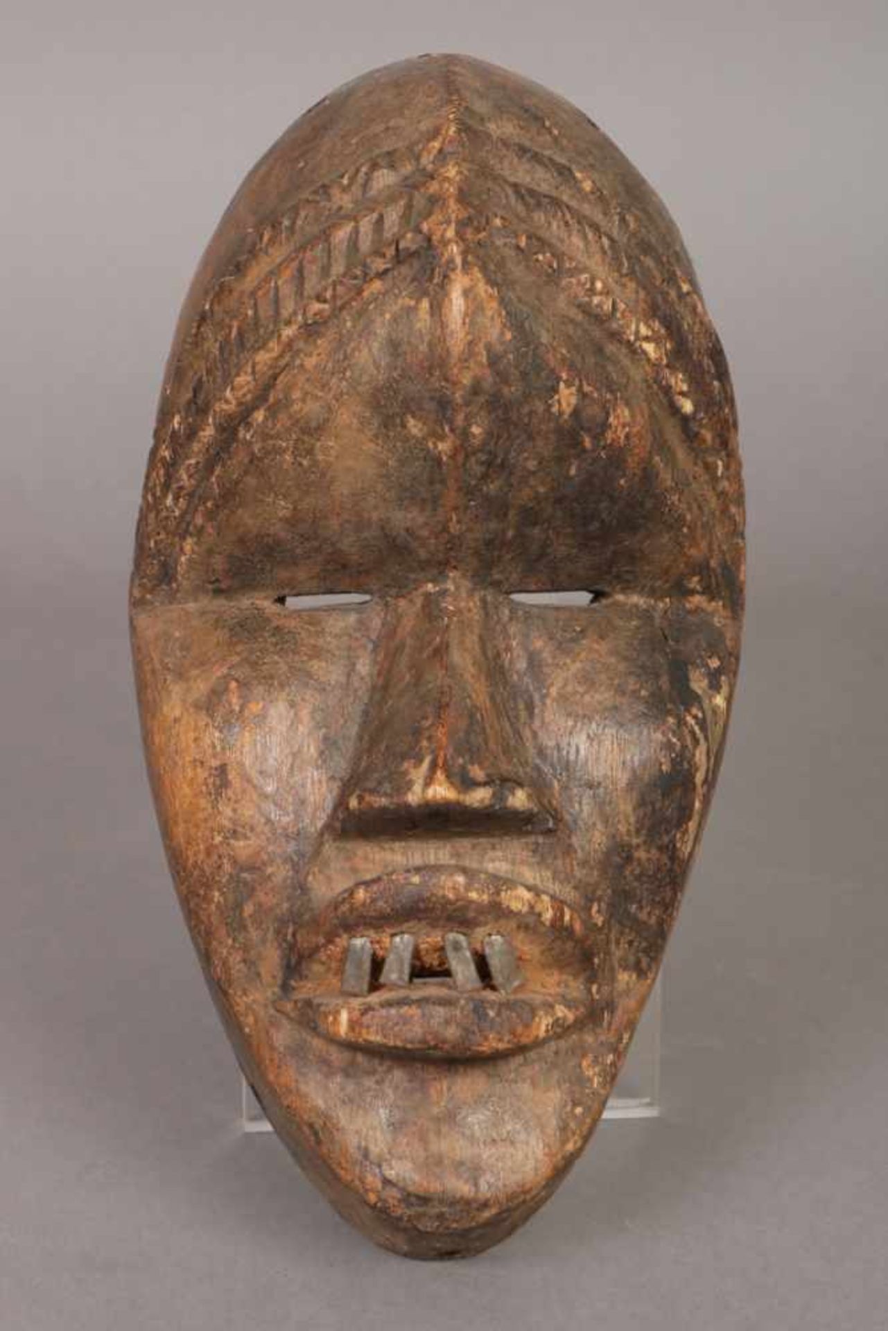 Afrikanische Tanz-/Ritualmaske Holz, geschnitzt, Dan, Nigeria/Elfenbeinküste, wohl um 1920,