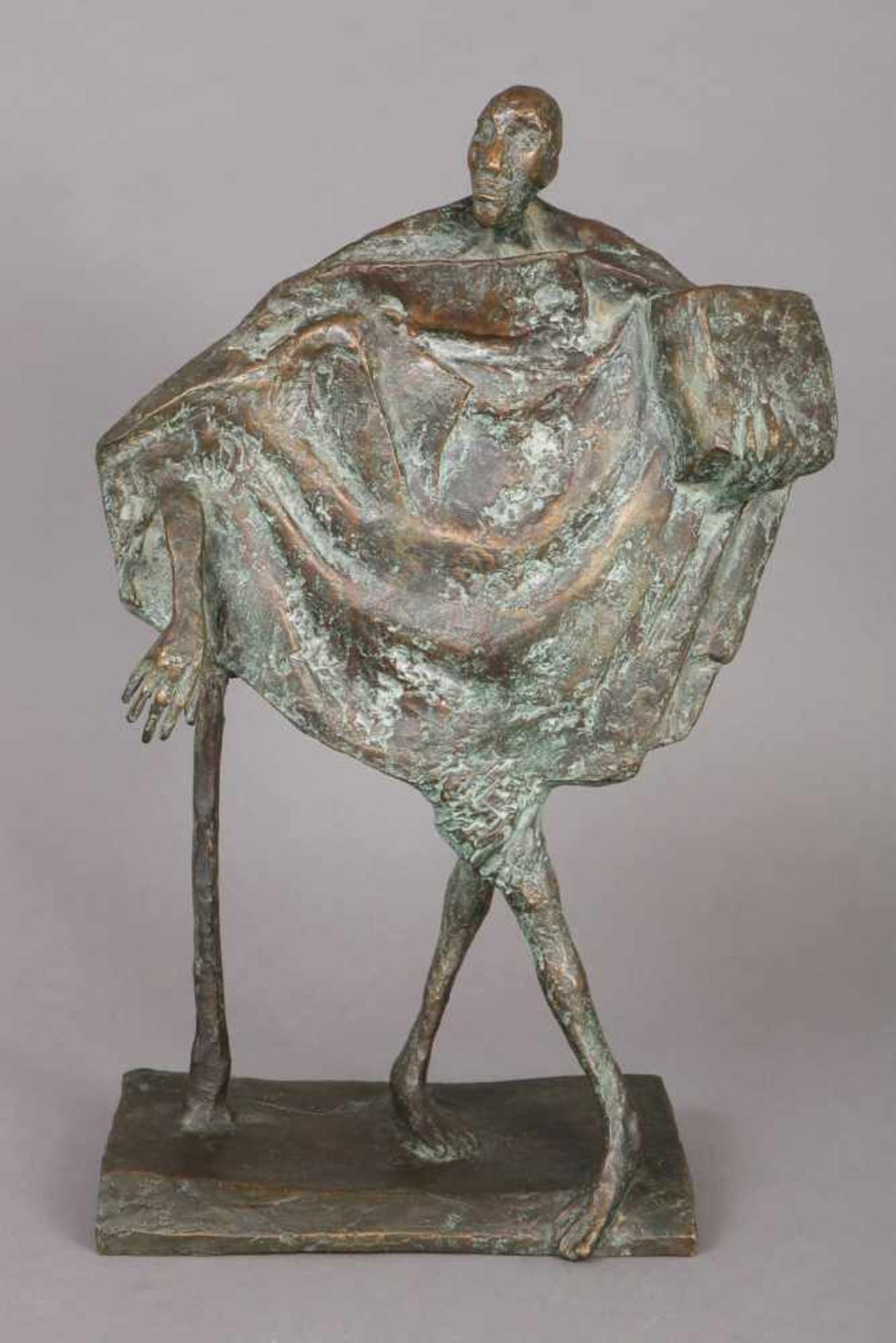 JO JASTRAM (1928-2011) Bronzefigur ¨Afrikanischer Händler¨ (1996) gekalkt, am Sockel