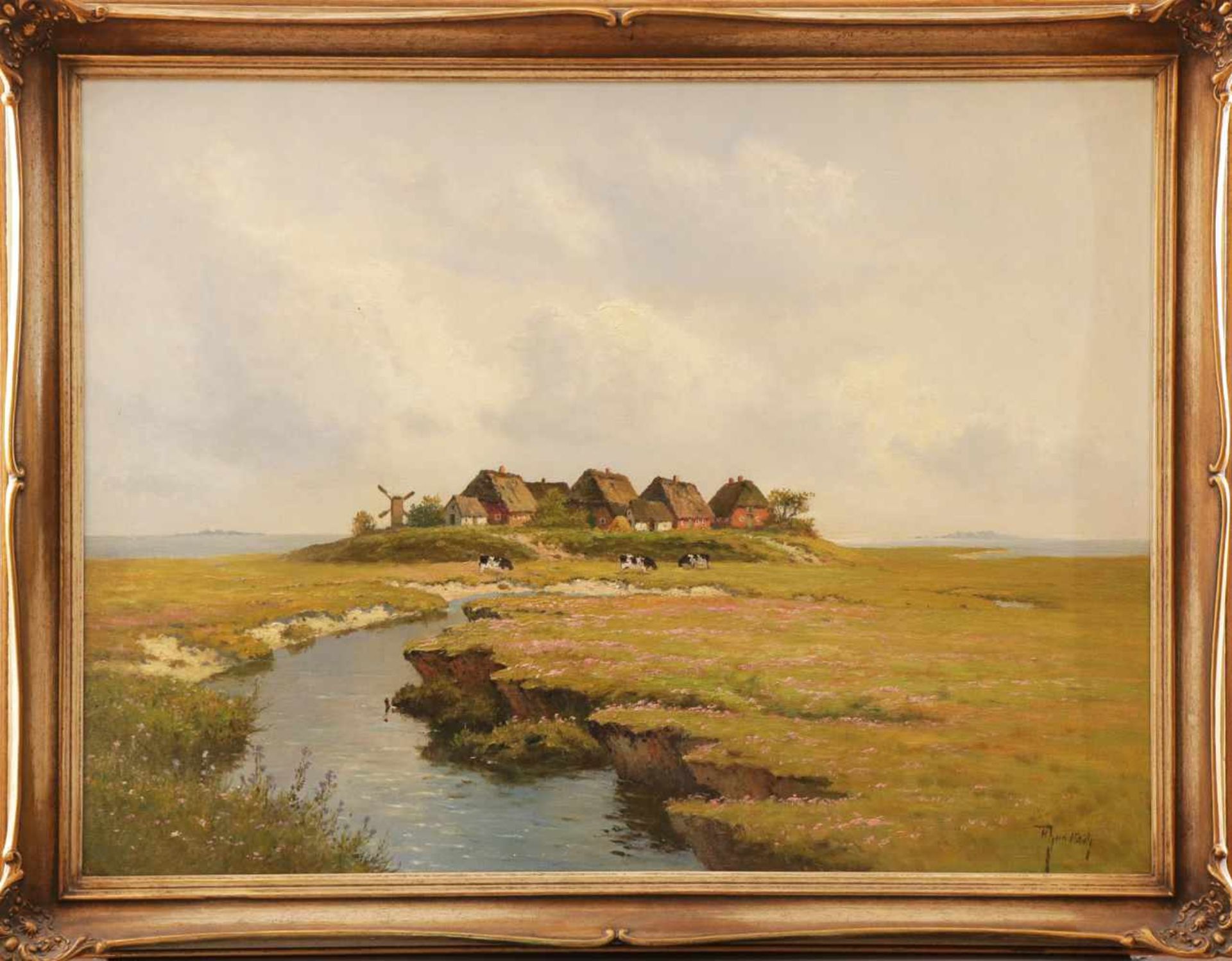 HENRY GUNDLACH (1884 Tarkstad/Südafrika-1964 Salzhausen) Öl auf Landschaft, ¨Blühende