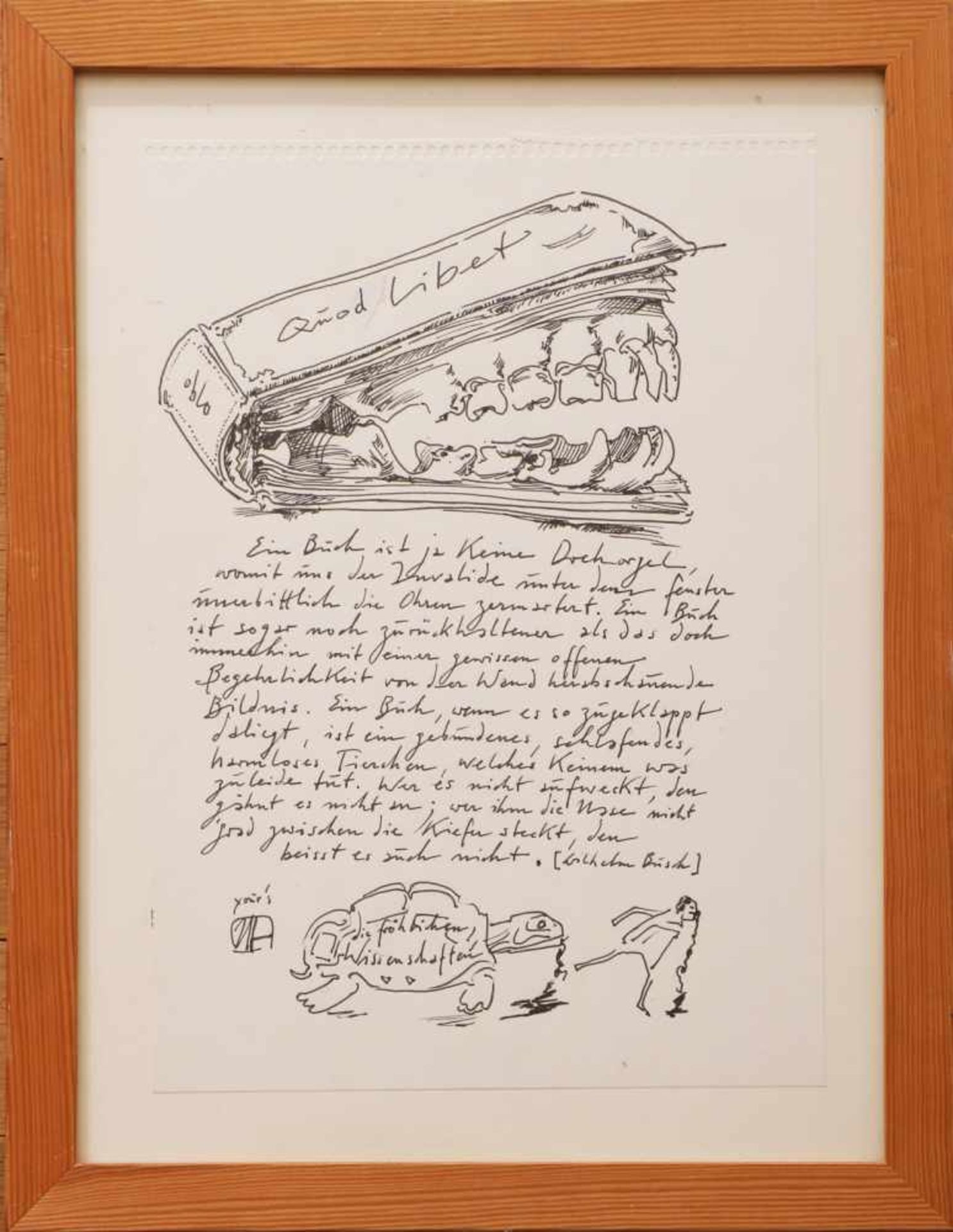 HORST JANSSEN (1929 Hamburg-1995 ebenda) Zeichnung/Filzstift auf Papier, ¨Quod Libet¨, unten links
