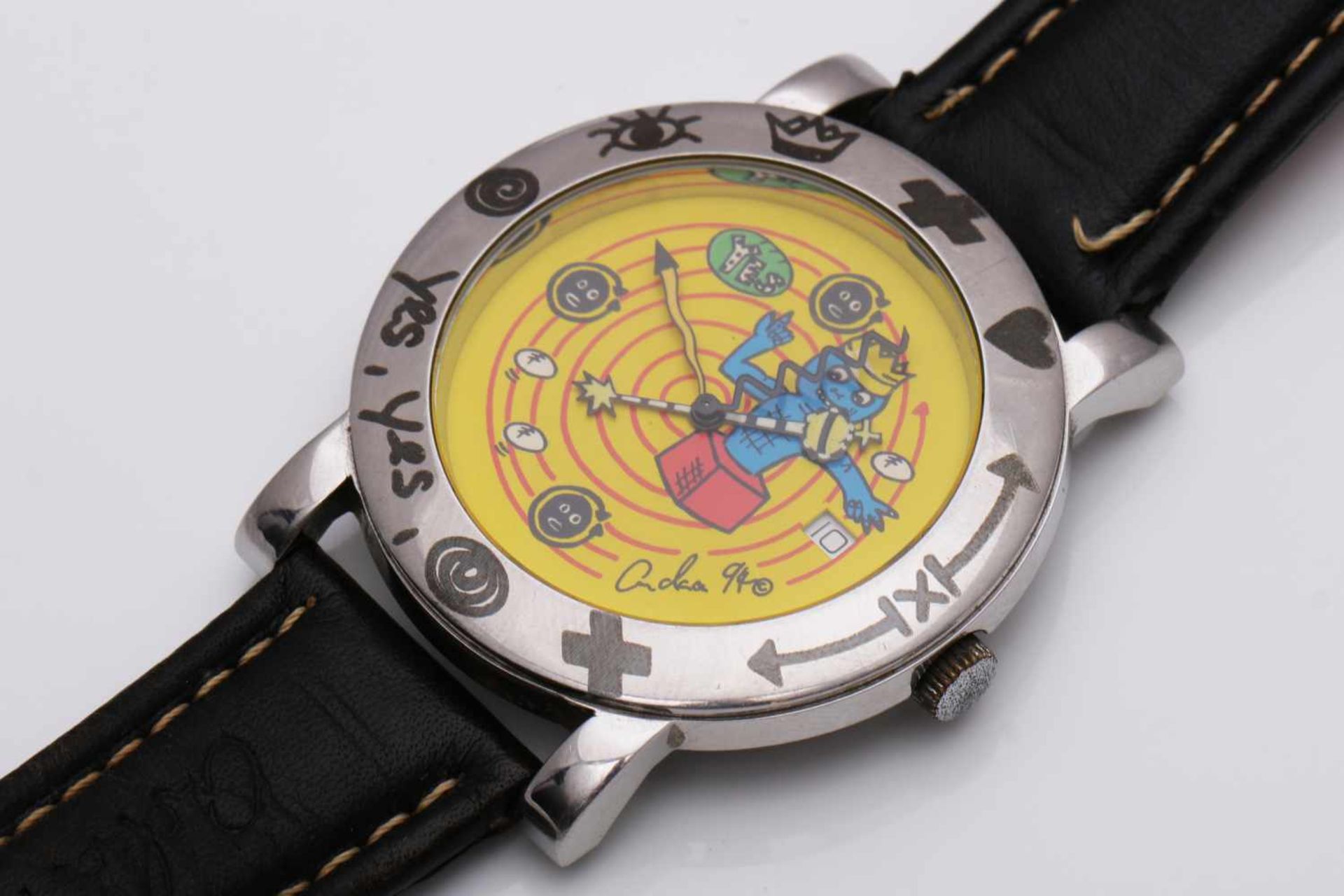 ANDORA by FORTIS Brain Time Ars Mundi Herrenarmbanduhr Schweiz um 1994, Automatik, beidseitig