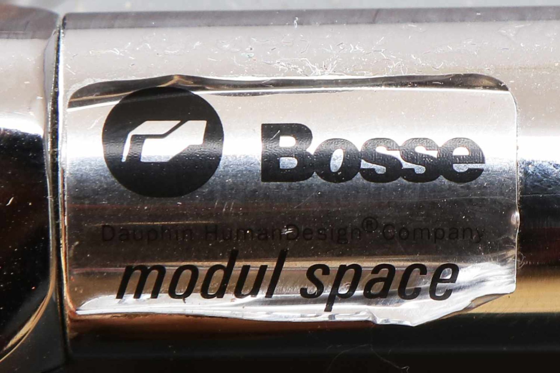 BOSSE Regal/Sideboard (Modul ¨Space¨) verchromtes Stahlrohr und grau beschichtetes (Sperr-)Holz, 6 - Image 2 of 2