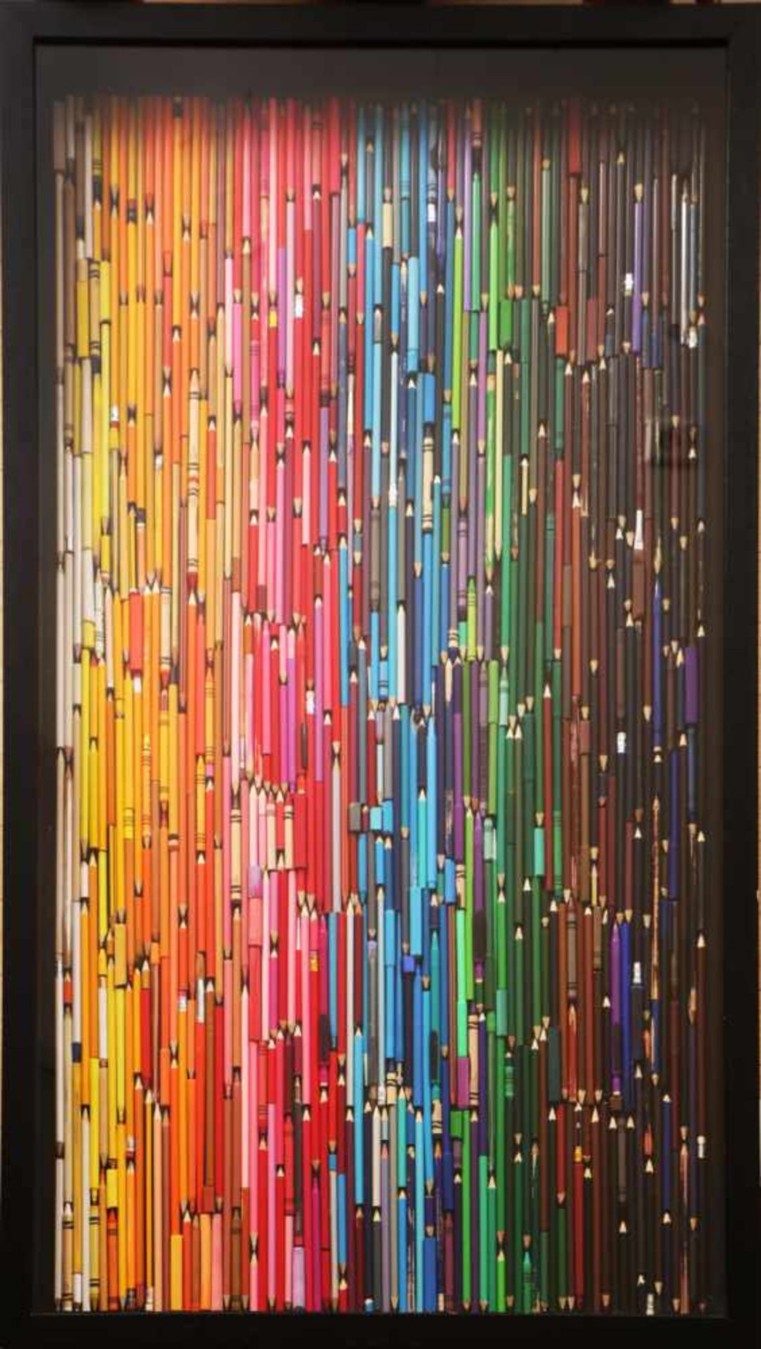 LAURENCE POOLE (Englischer Künstler) Collage, Malutensilien (¨Crayons¨) bestehend aus Pinseln, Filz-